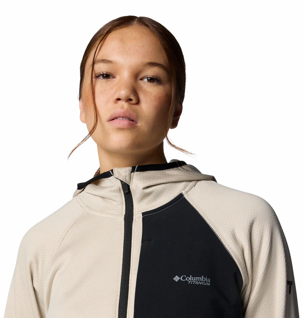 Columbia Women Brown Triple Canyon Grid Fleece Hooded FZ - Image 5