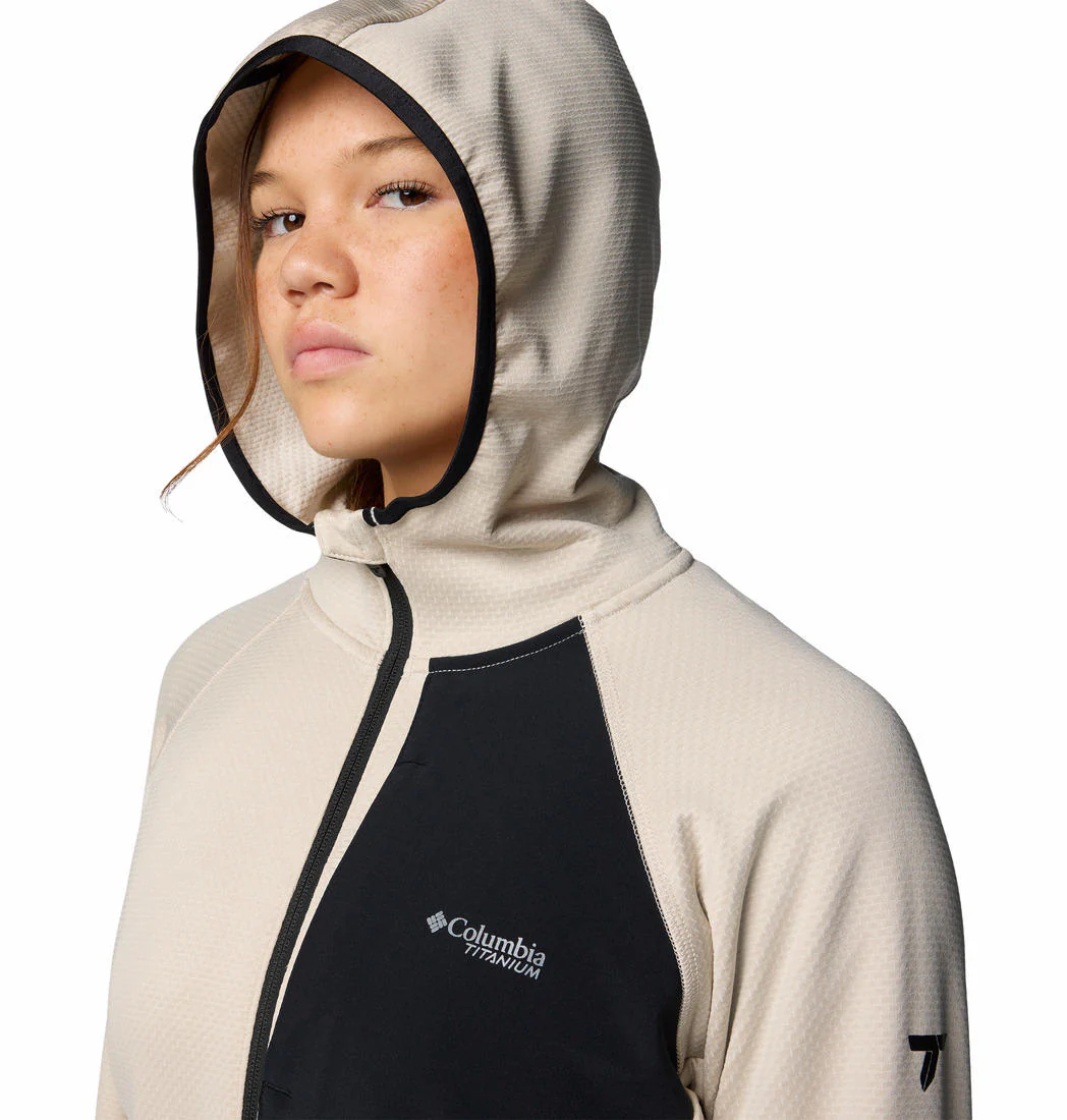 Columbia Women Brown Triple Canyon Grid Fleece Hooded FZ - Image 6