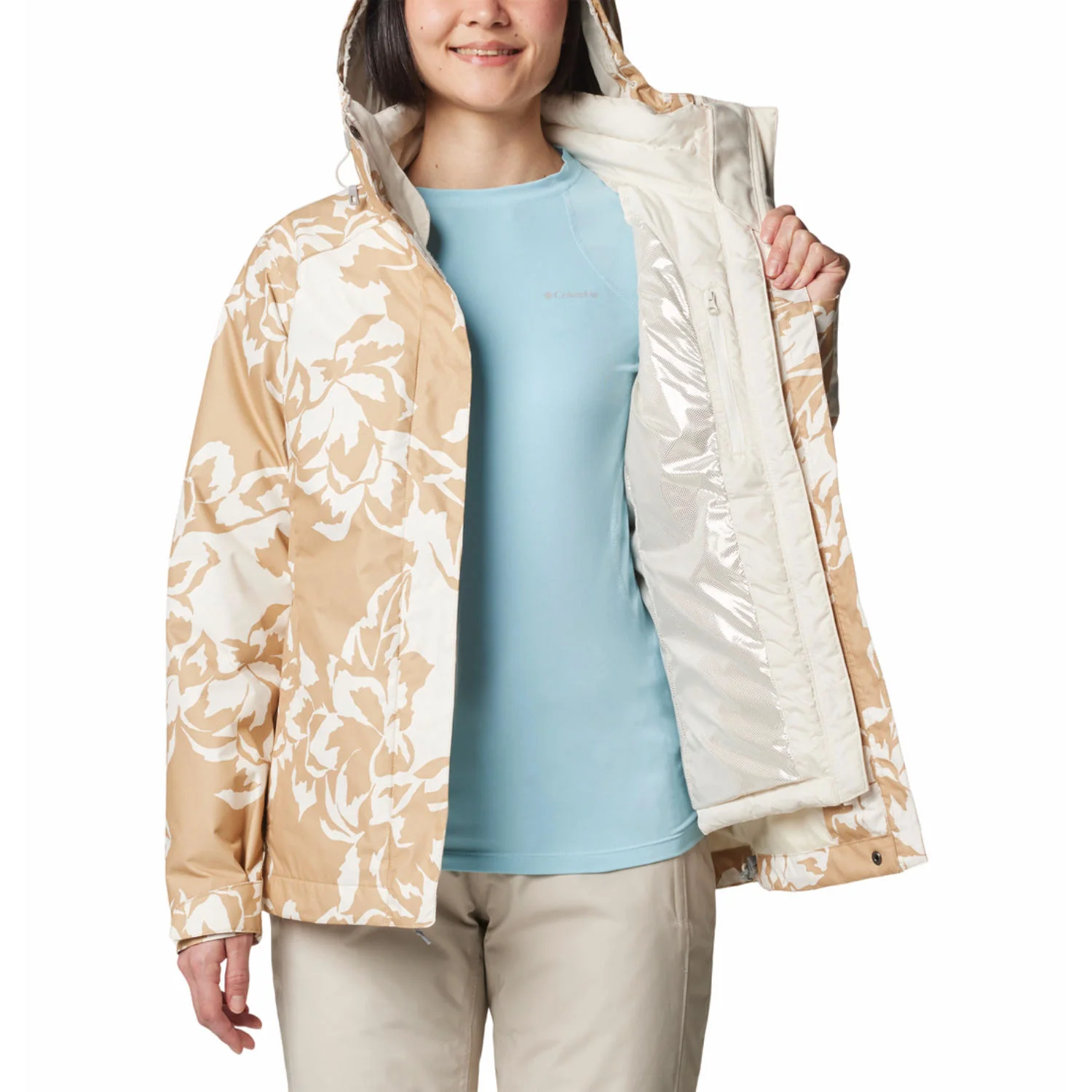 Columbia Women Brown Whirlibird V Printed Interchange Jacket - Image 4
