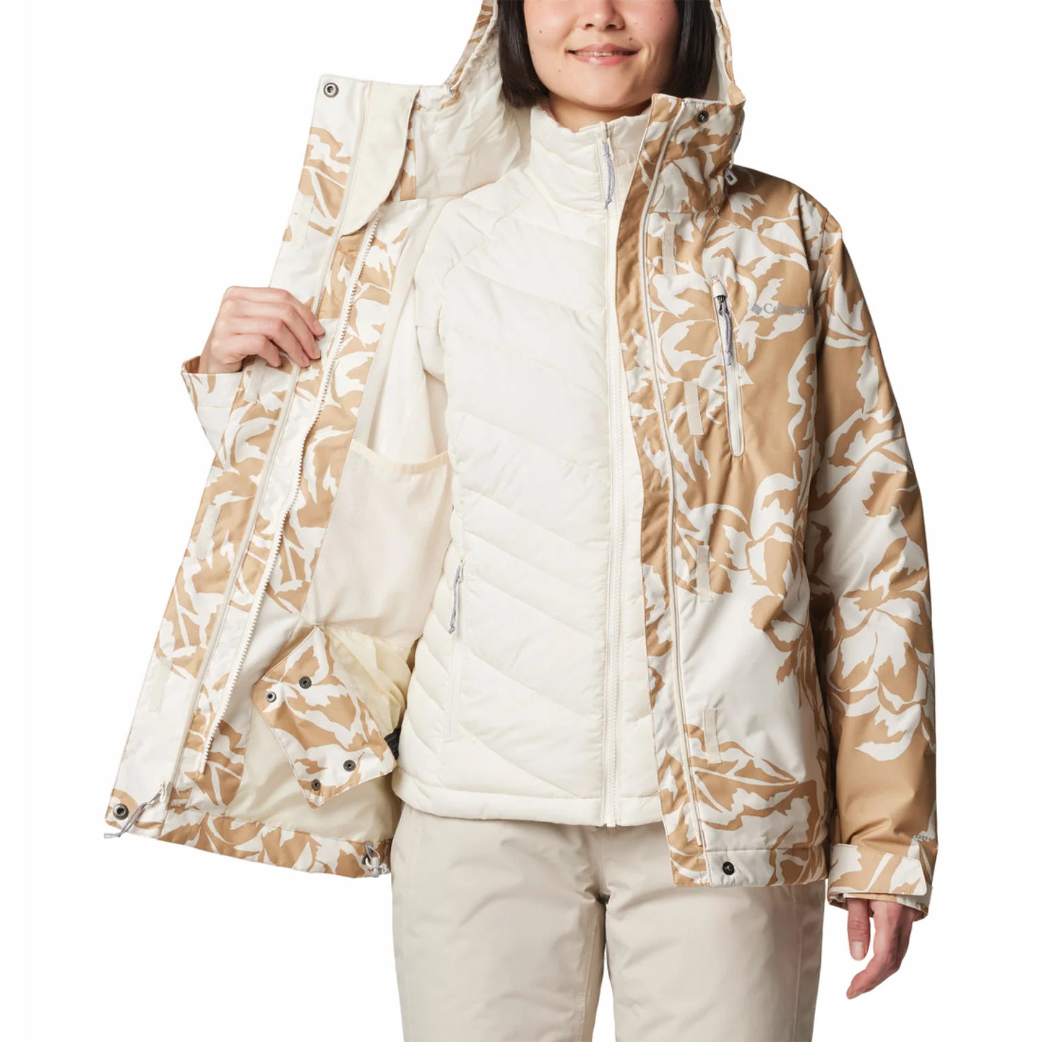 Columbia Women Brown Whirlibird V Printed Interchange Jacket - Image 6