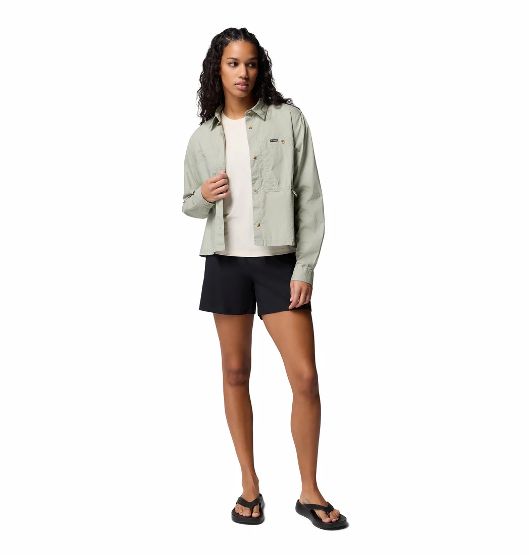 Columbia Women Green Brea Falls Woven LS - Image 4