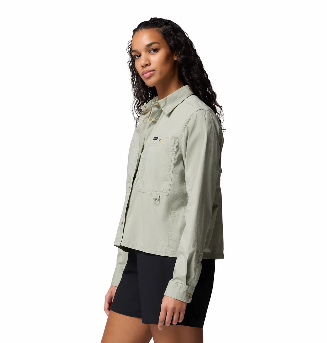 Columbia Women Green Brea Falls Woven LS - Image 5
