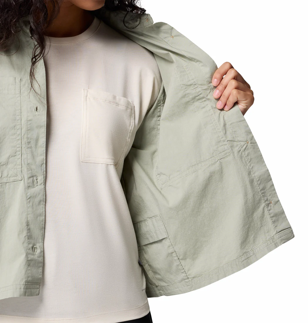 Columbia Women Green Brea Falls Woven LS - Image 8