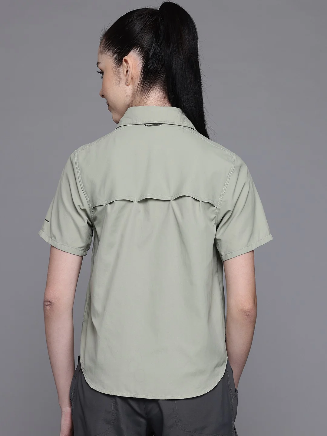 Columbia Women Green Silver Ridge 3.0 SS (Sun Protection) - Image 2