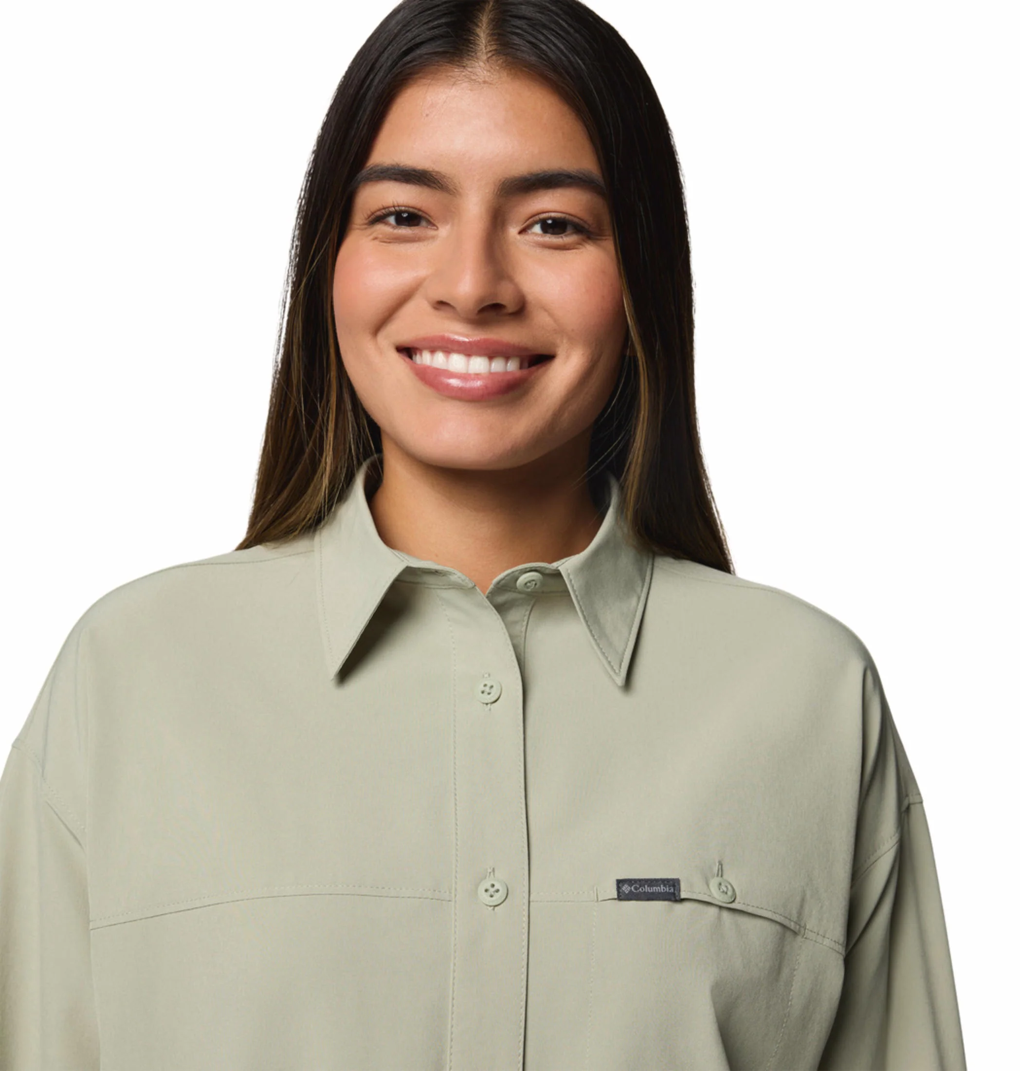 Columbia Women Green Boundless Trek Layering LS II (Sun Protection) - Image 7