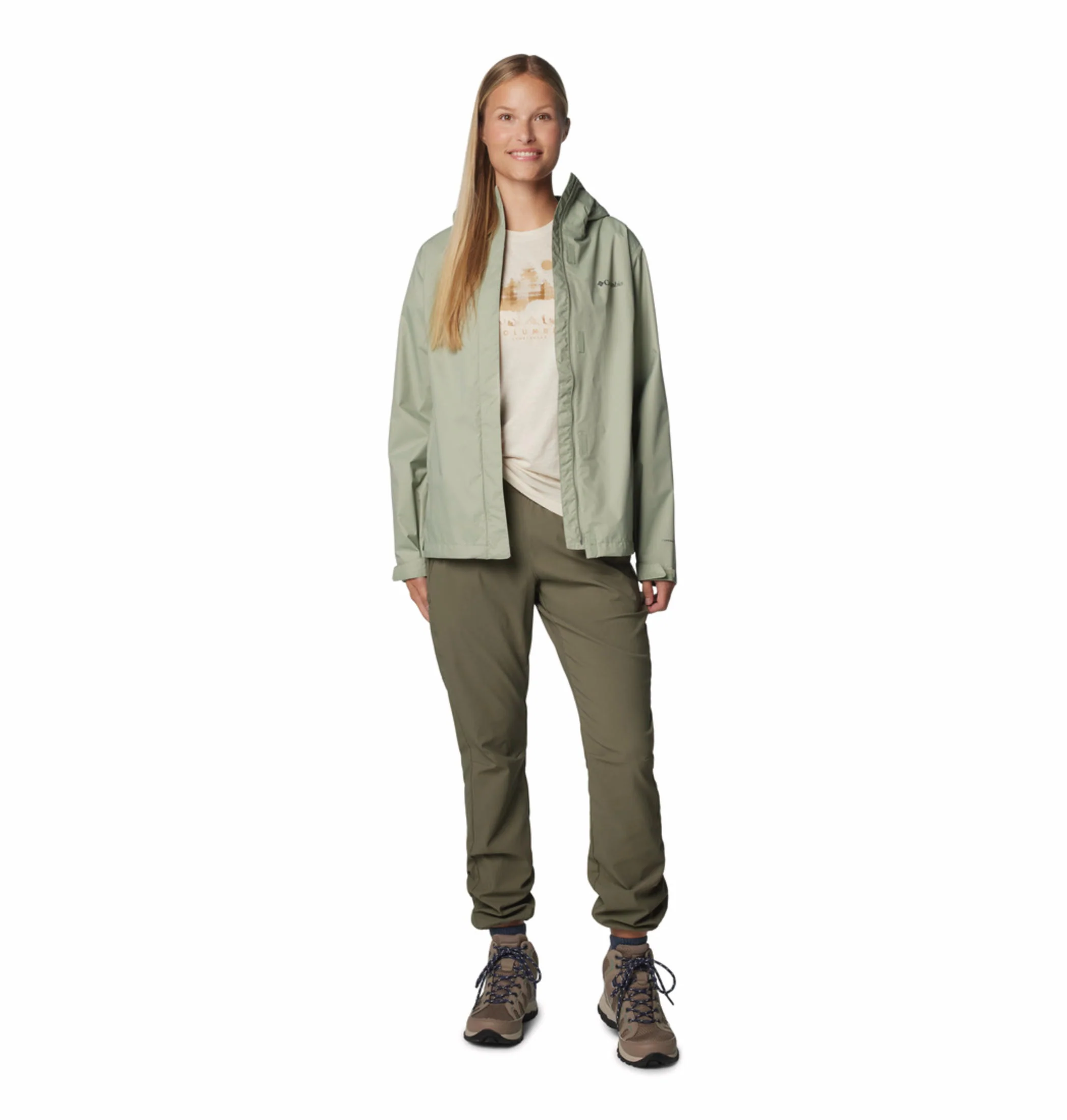 Columbia Women Green Arcadia II Jacket Waterproof - Image 6