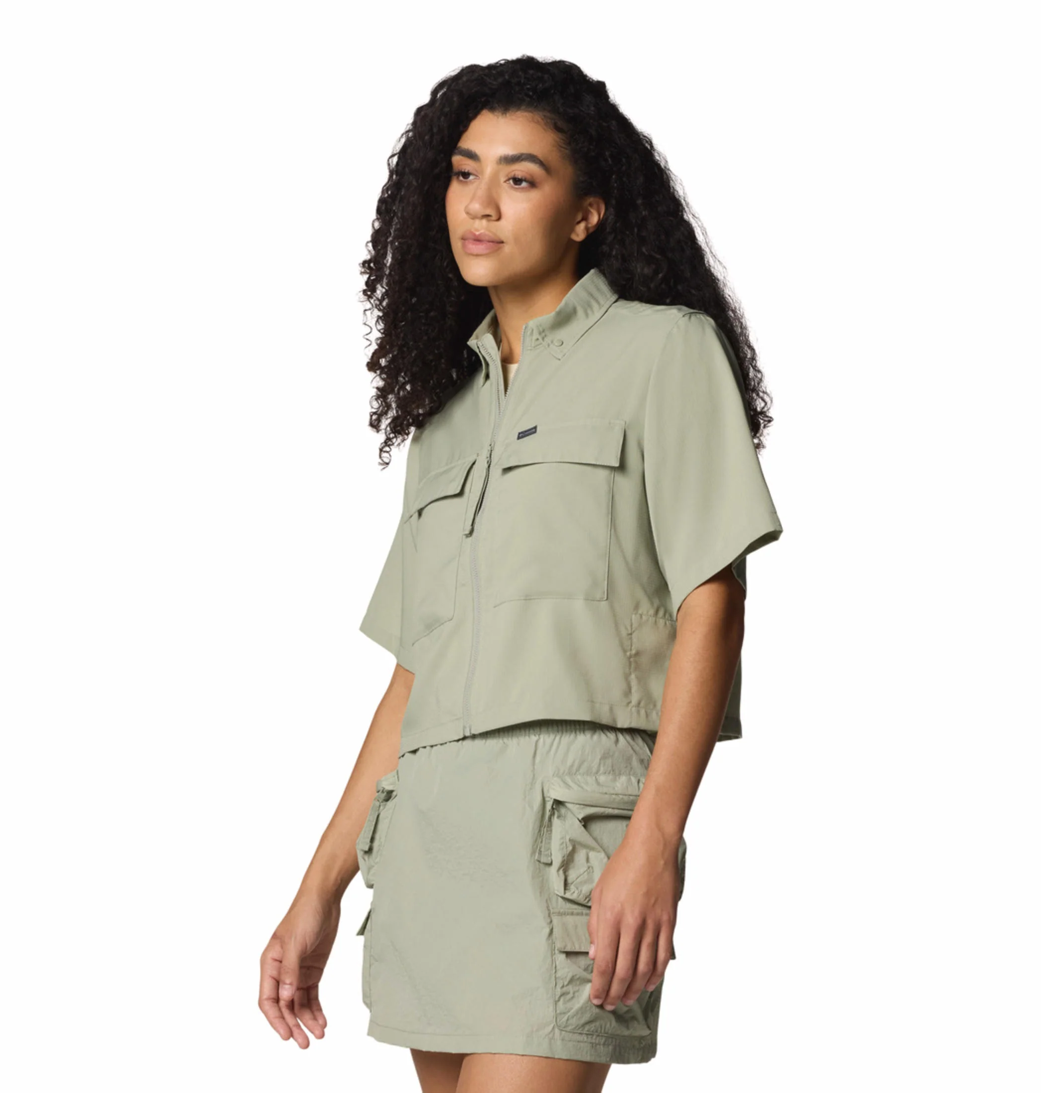 Columbia Women Green Elevated View Utility SS (Sun Protection) - Image 4