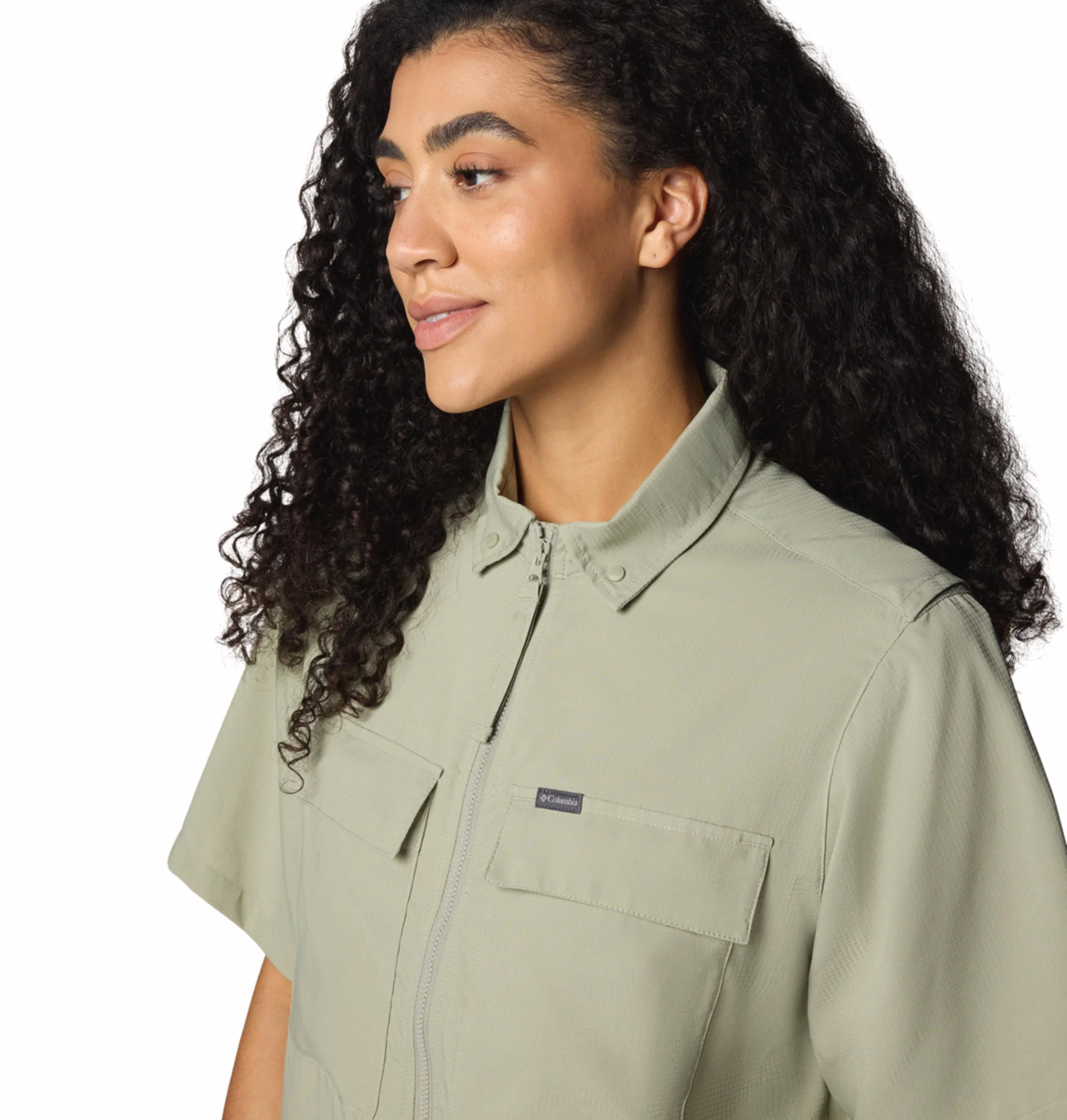 Columbia Women Green Elevated View Utility SS (Sun Protection) - Image 7
