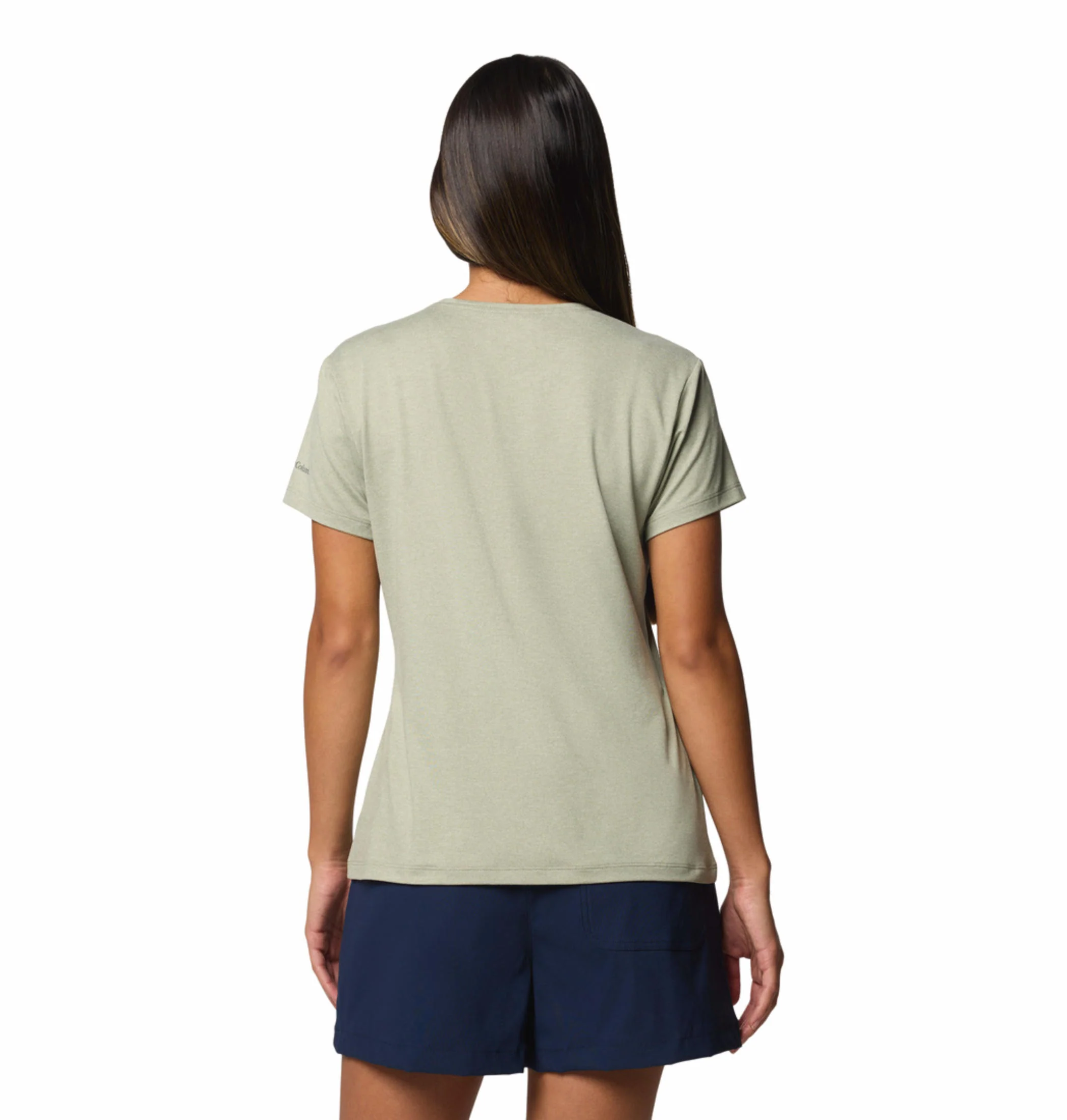 Columbia Women Green Sloan Ridge Graphic SS Tee - Image 2