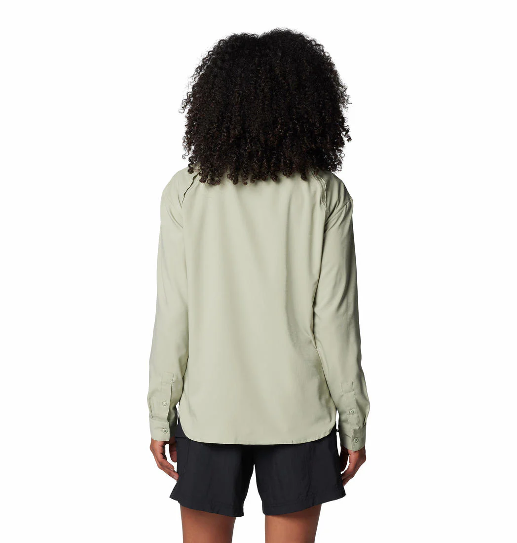 Columbia Women Green Silver Ridge Utility LS Shirt (Sun Protection) - Image 2