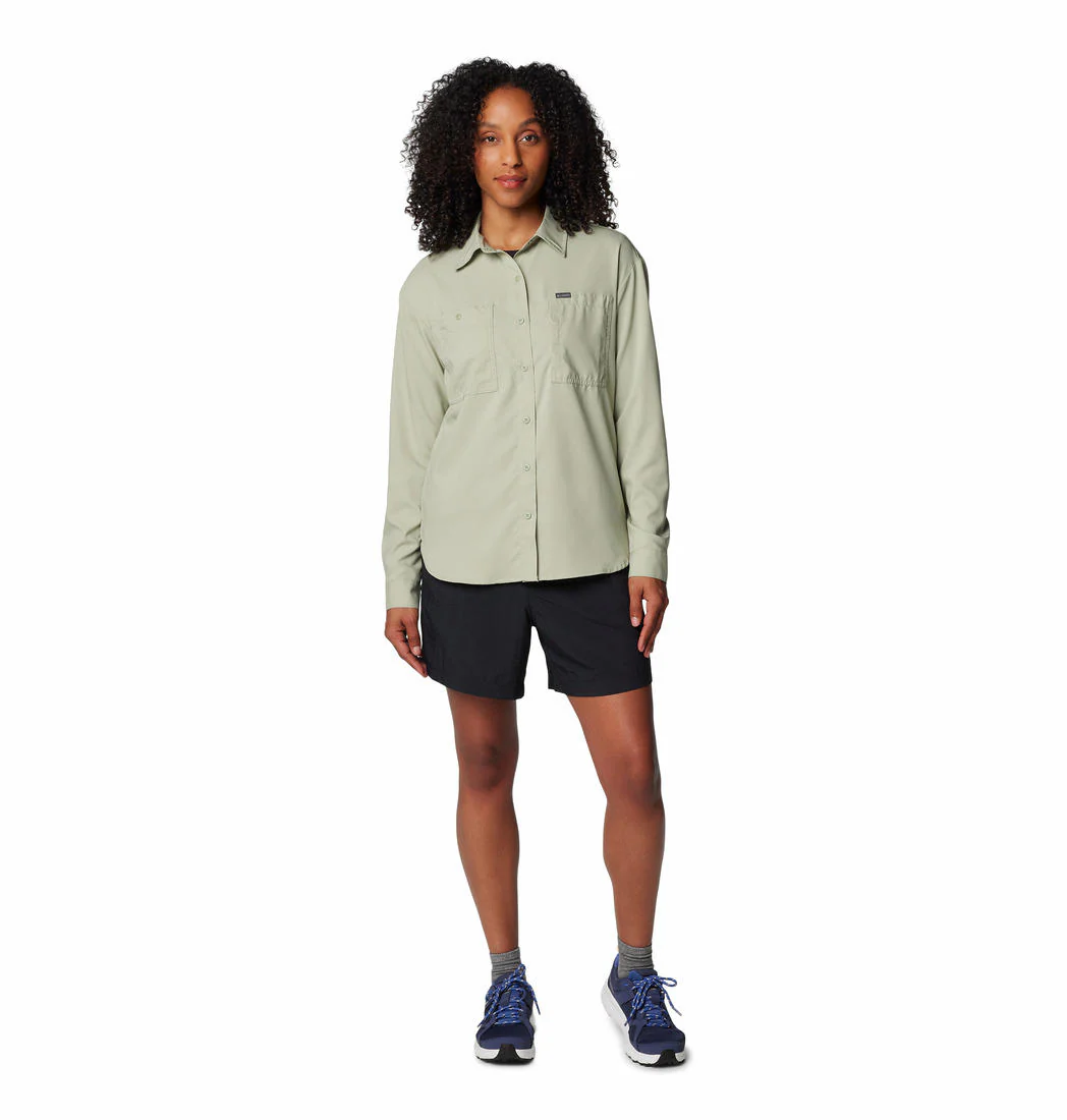 Columbia Women Green Silver Ridge Utility LS Shirt (Sun Protection) - Image 4