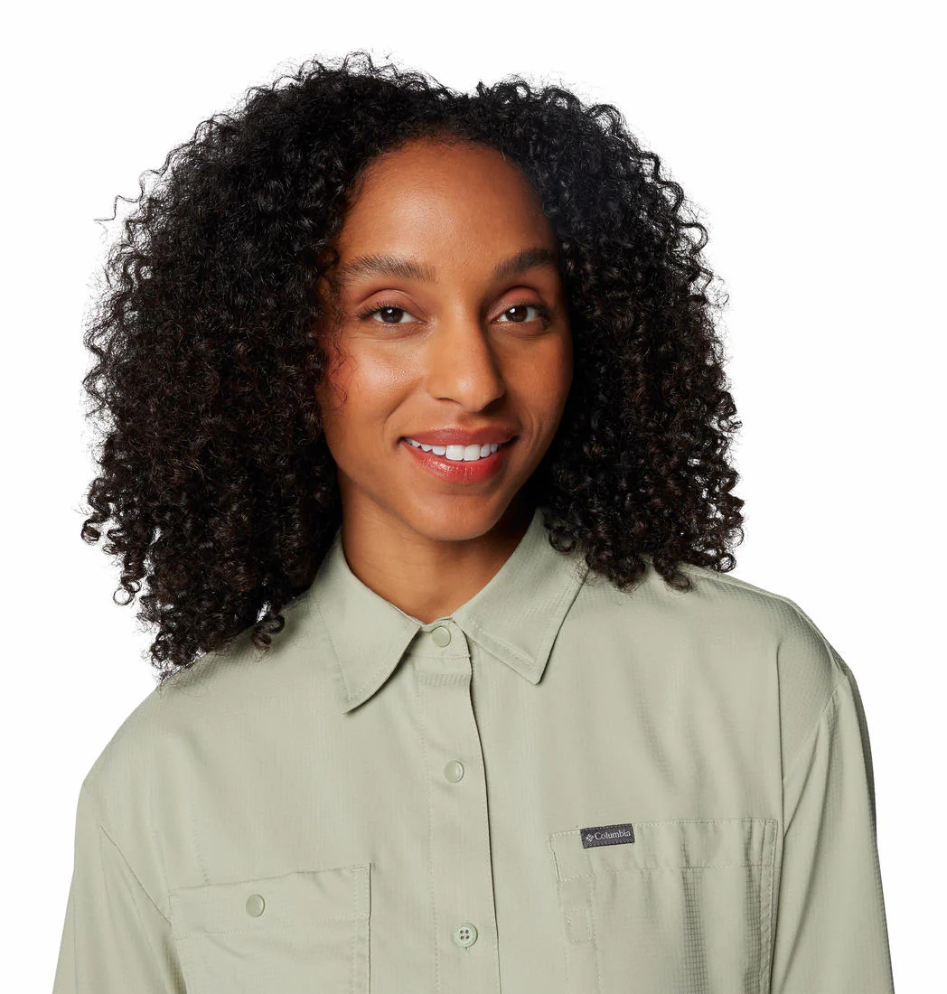 Columbia Women Green Silver Ridge Utility LS Shirt (Sun Protection) - Image 6