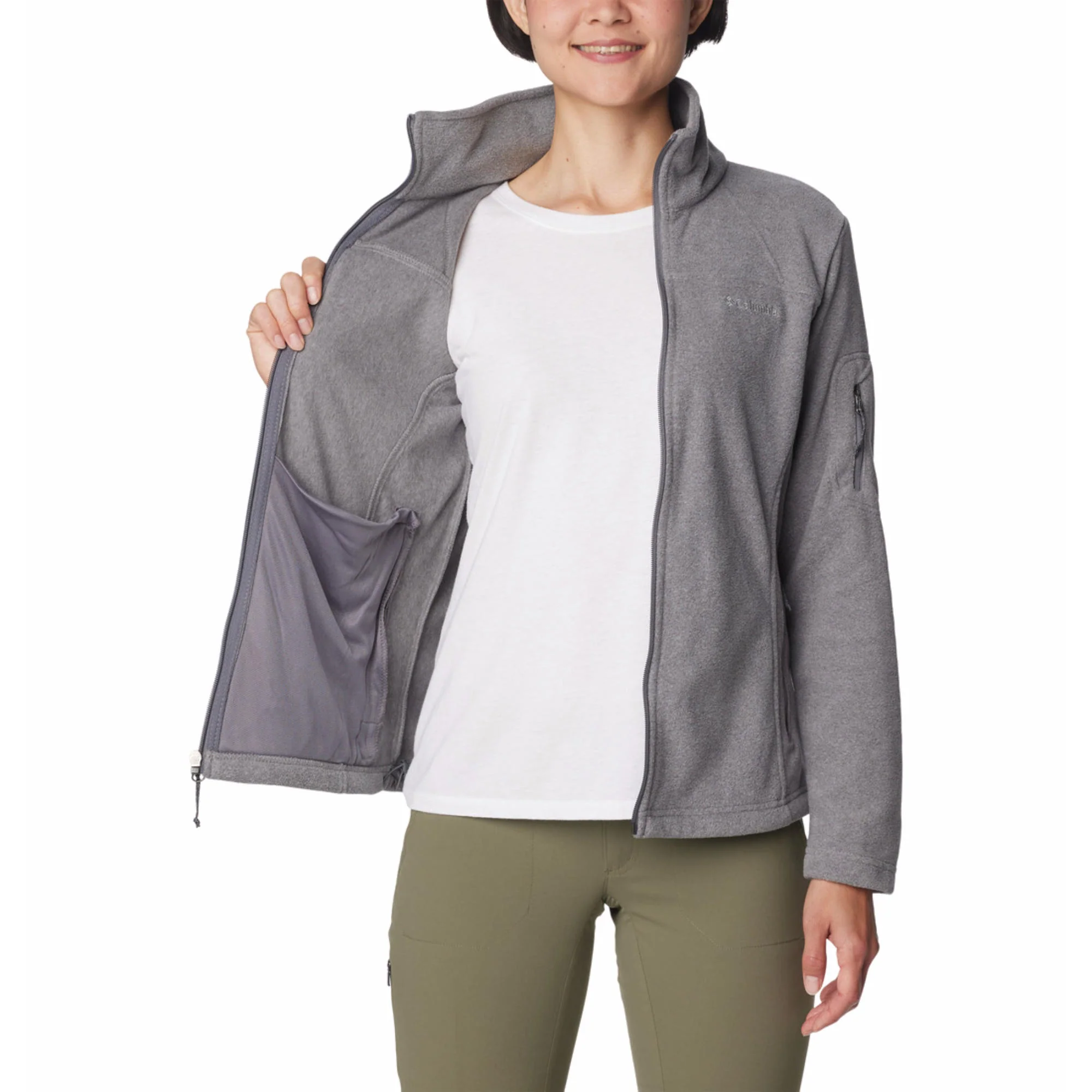 Columbia Women Grey Fast Trek II Jacket - Image 5