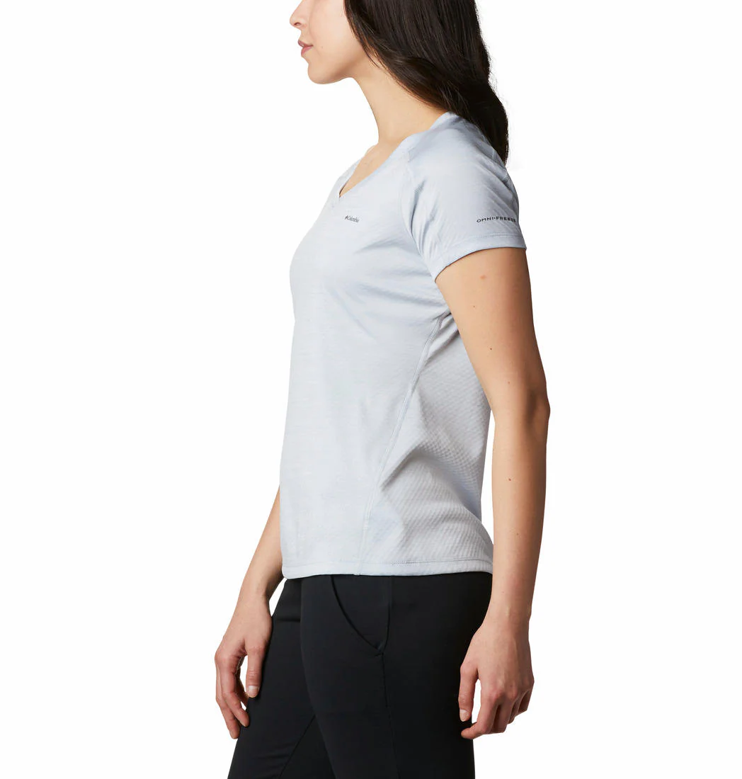 Columbia Women Grey Zero Rules Short Sleeve Shirt - Image 3