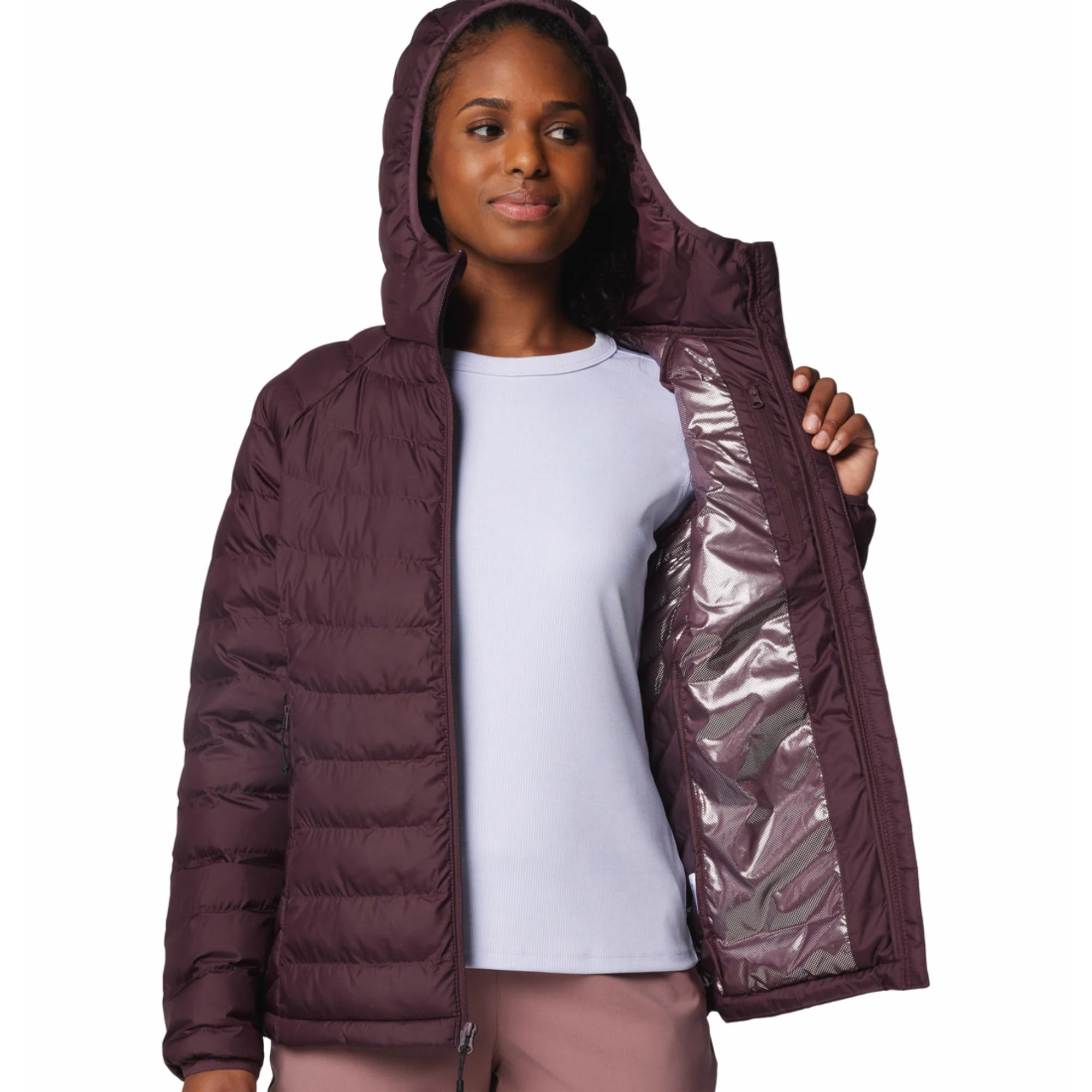 Columbia Women Red Powder Lite II Hooded Jacket - Image 6