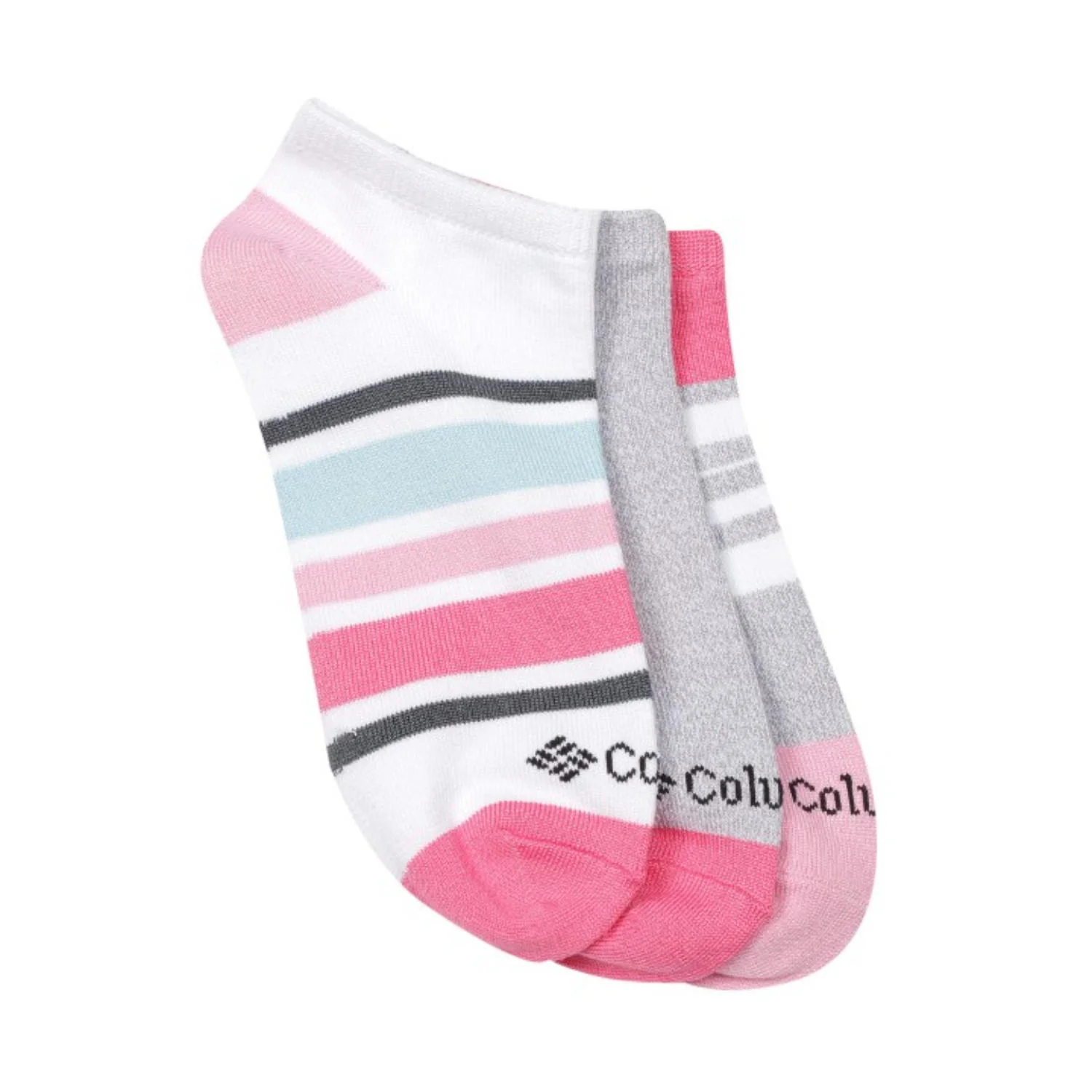 Columbia Women Multi SUPER SOFT POLYTAM COLORBLOCK NO SHOW (3 Pair) (Non Returnable) - Image 2