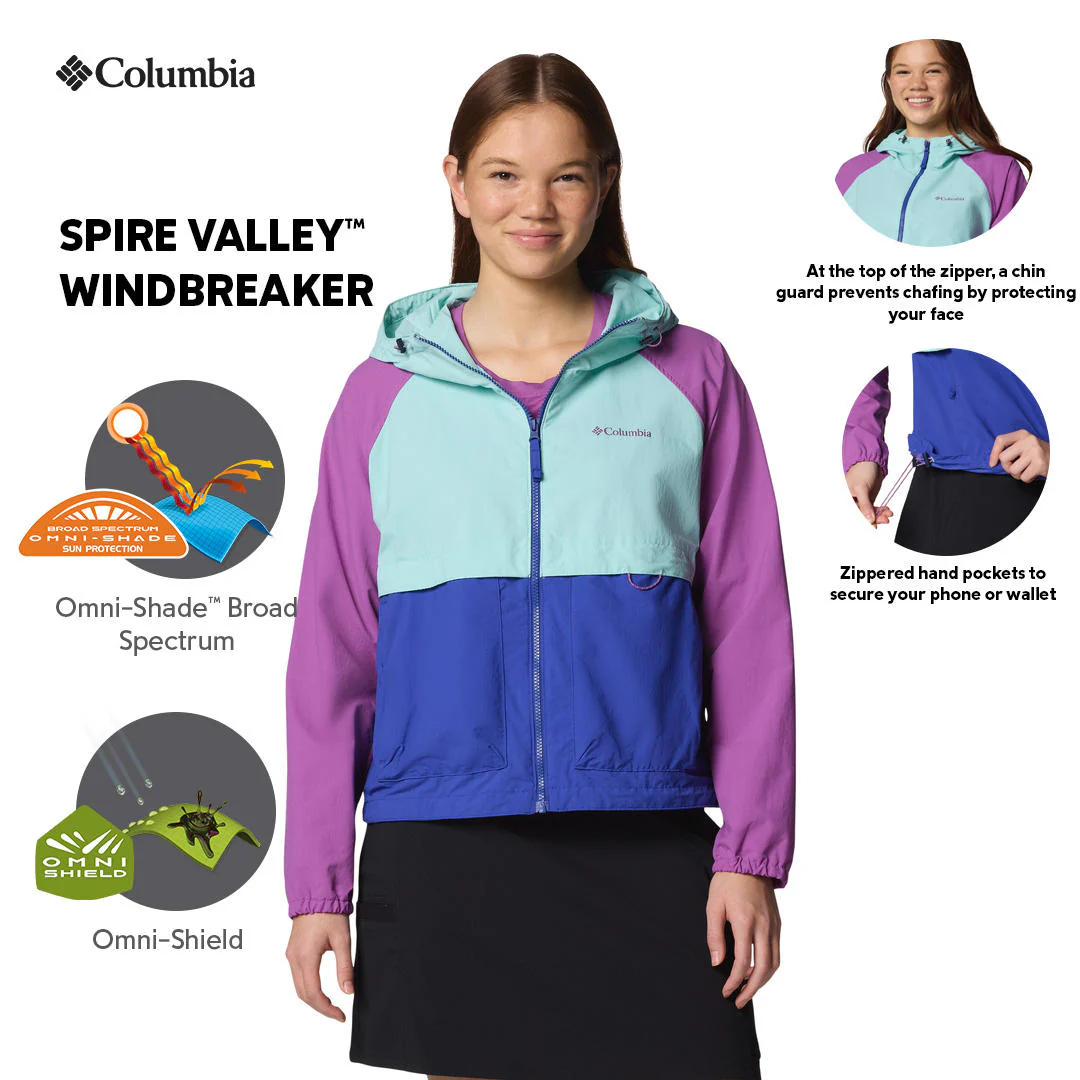 Columbia Women Blue Spire Valley Windbreaker (Sun Protection) - Image 2