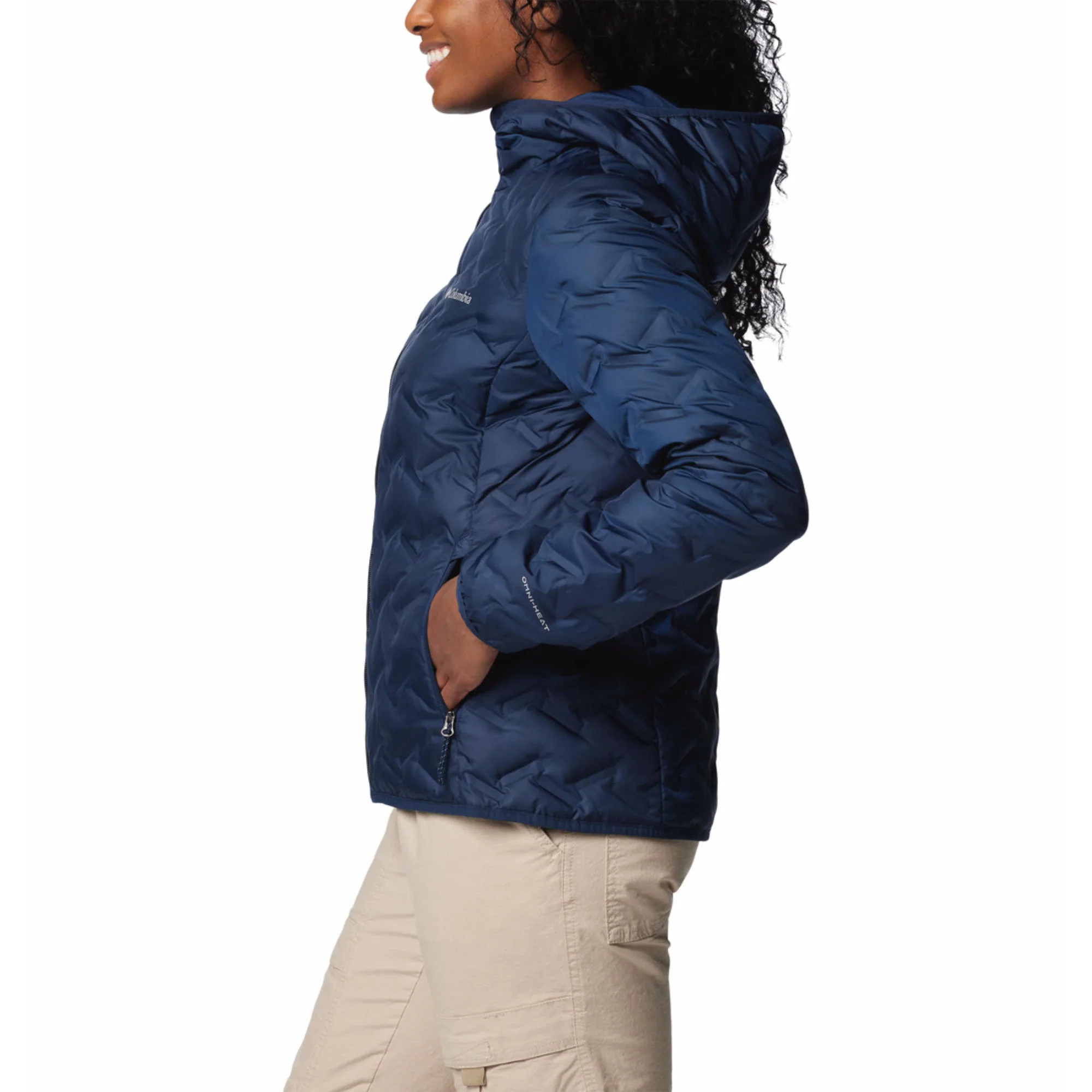 Columbia Women Blue Delta Ridge II Down Hooded Jacket - Image 3