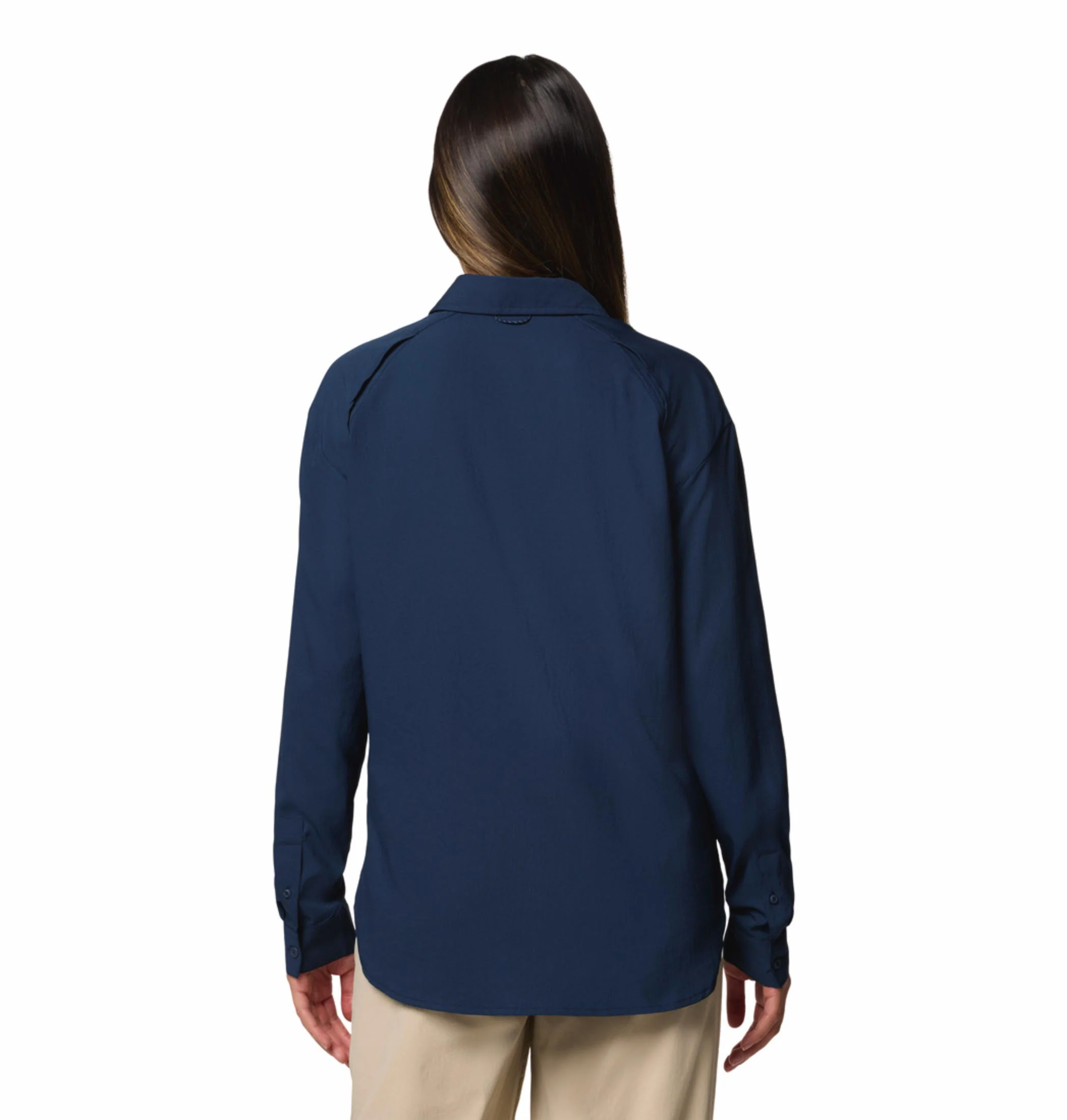 Columbia Women Blue Silver Ridge Utility LS Shirt (Sun Protection) - Image 4