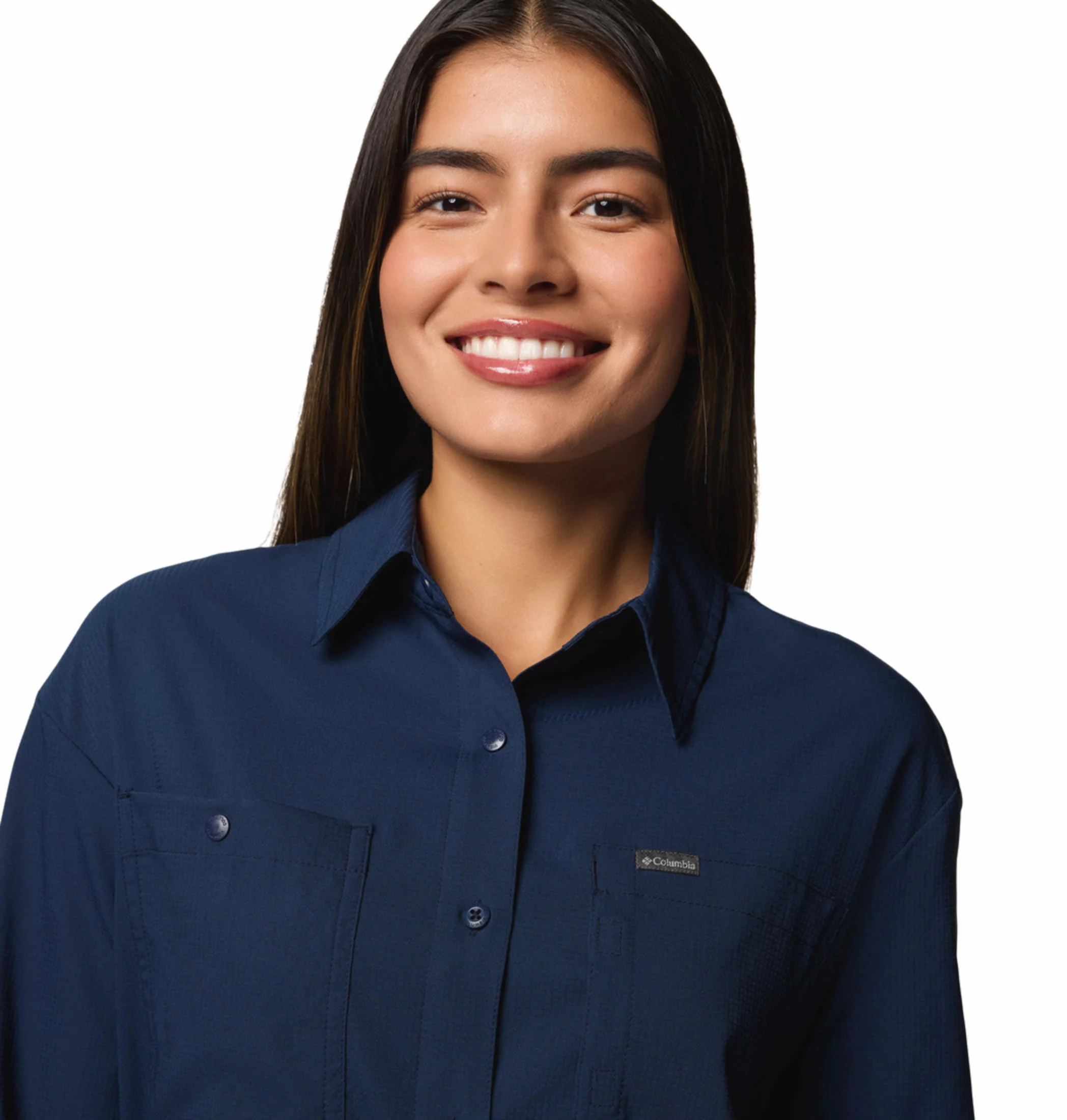 Columbia Women Blue Silver Ridge Utility LS Shirt (Sun Protection) - Image 6