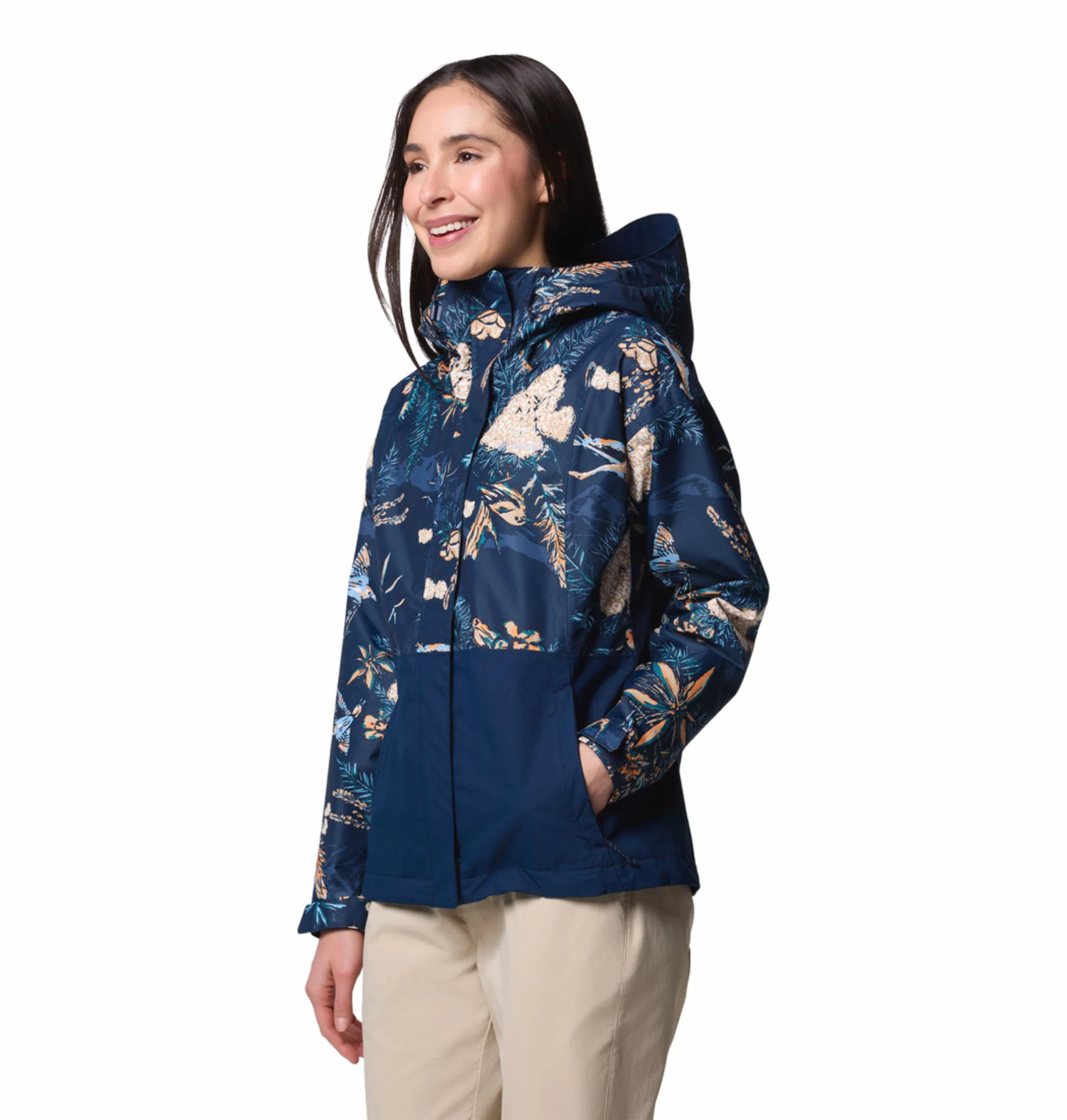 Columbia Women Blue Hikebound Printed Jacket Waterproof - Image 4