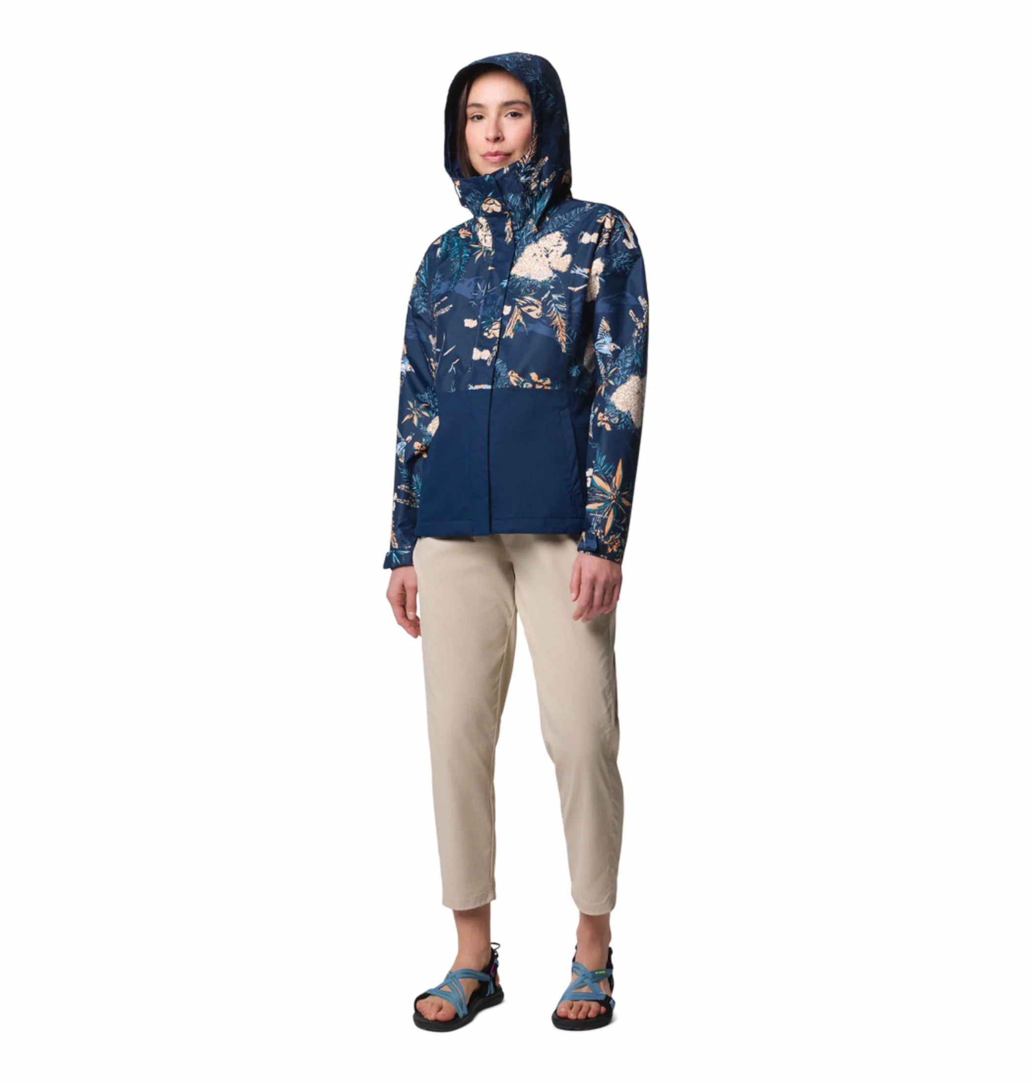 Columbia Women Blue Hikebound Printed Jacket Waterproof - Image 6