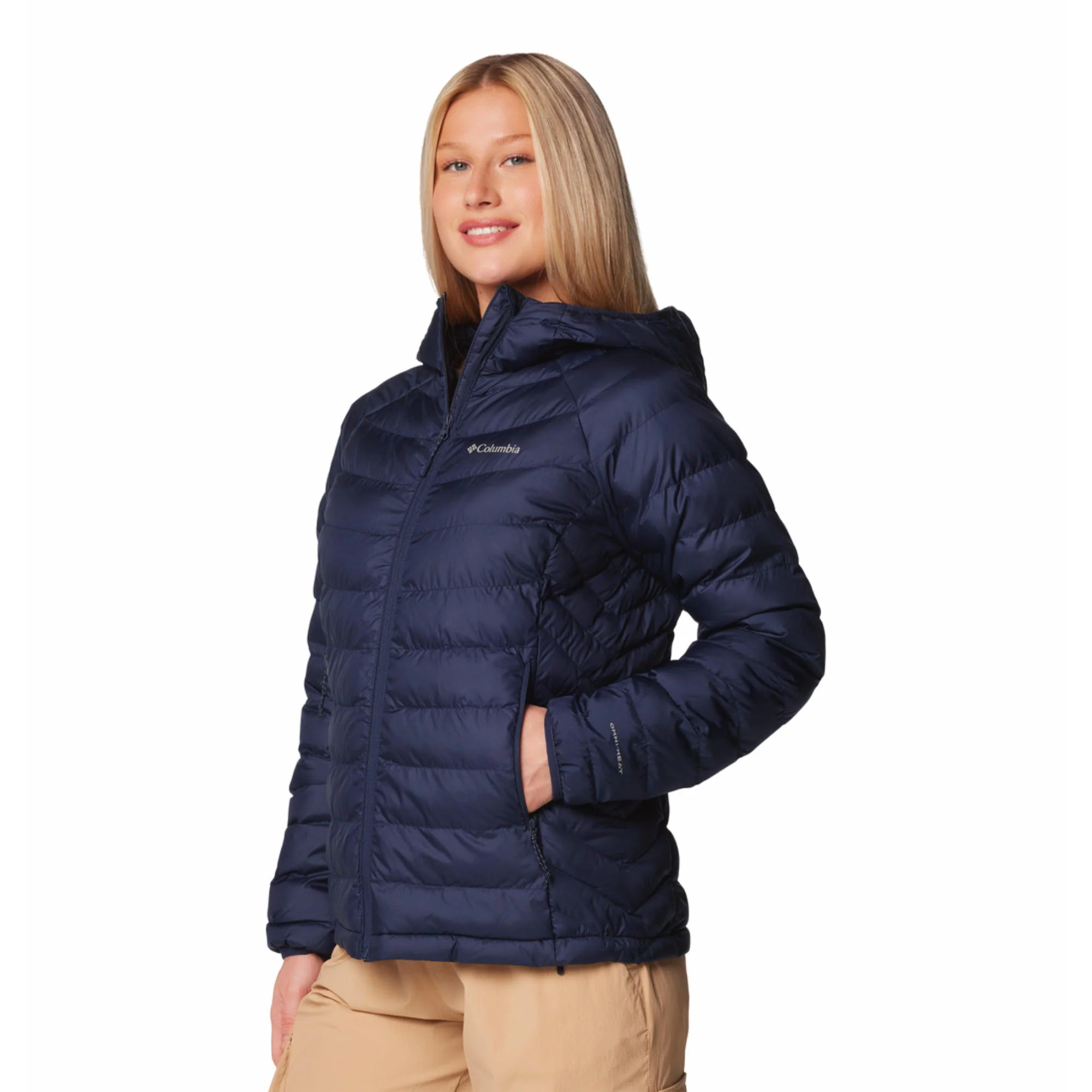 Columbia Women Blue Powder Lite II Hooded Jacket - Image 3