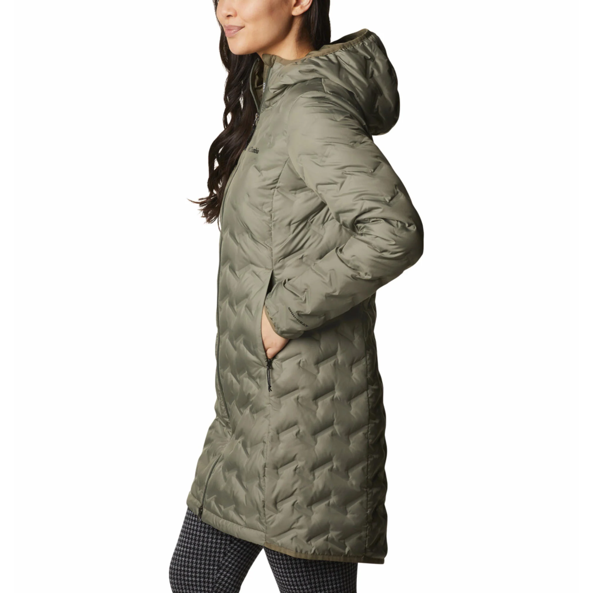 Columbia Women Green Delta Ridge II Long Down Jacket - Image 3