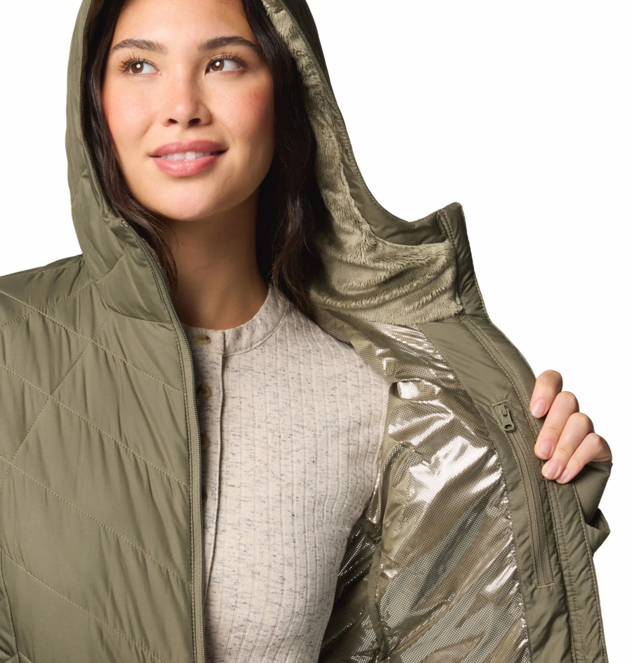 Columbia Women Green Heavenly Hooded Jacket - Image 8