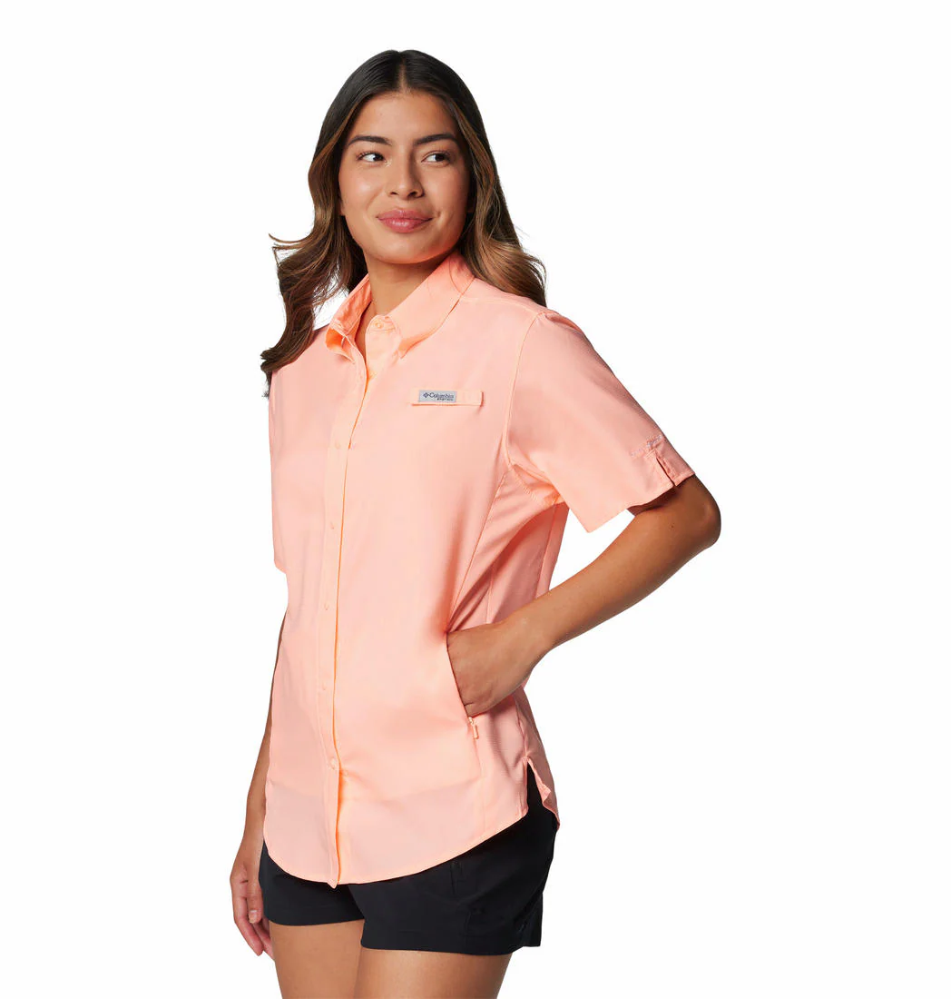 Columbia Women Orange Womens Tamiami II SS Shirt (Sun Protection) - Image 3