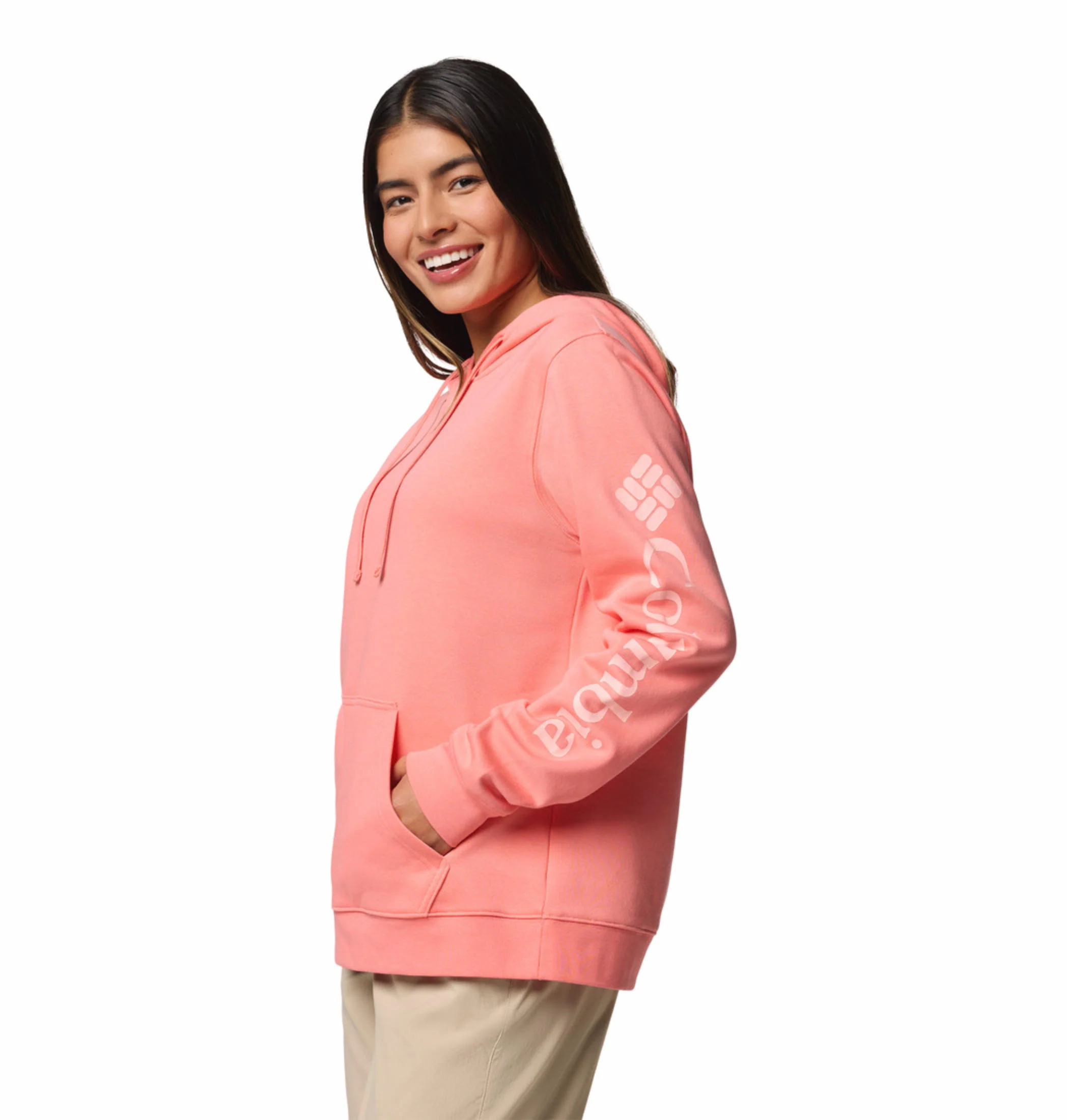 Columbia Women Pink Beaumount Graphic Hoodie - Image 4