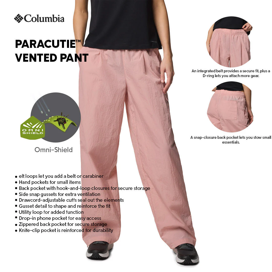 Columbia Women Pink Paracutie Vented Pant - Image 2