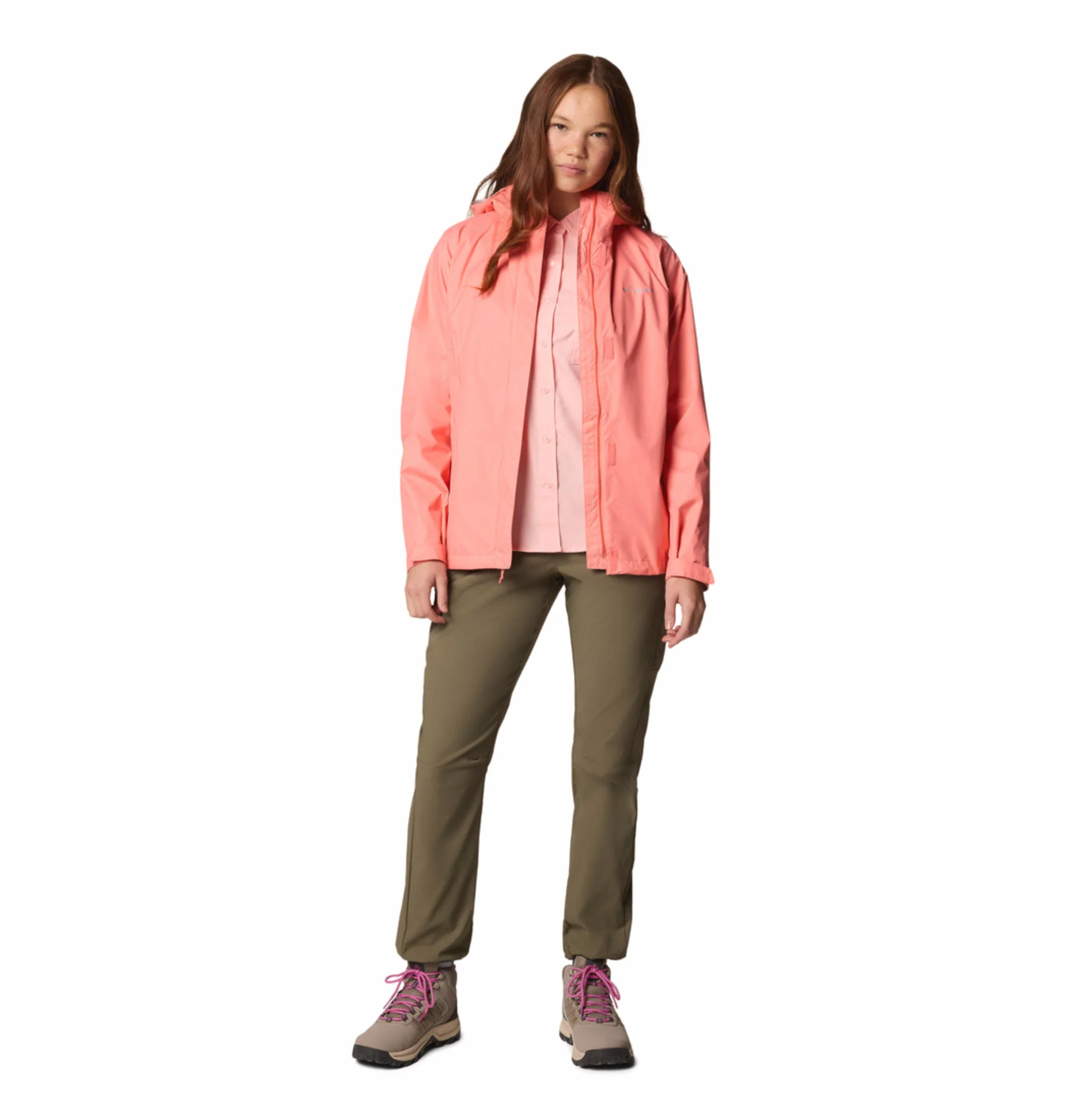Columbia Women Pink Arcadia II Jacket Waterproof - Image 6