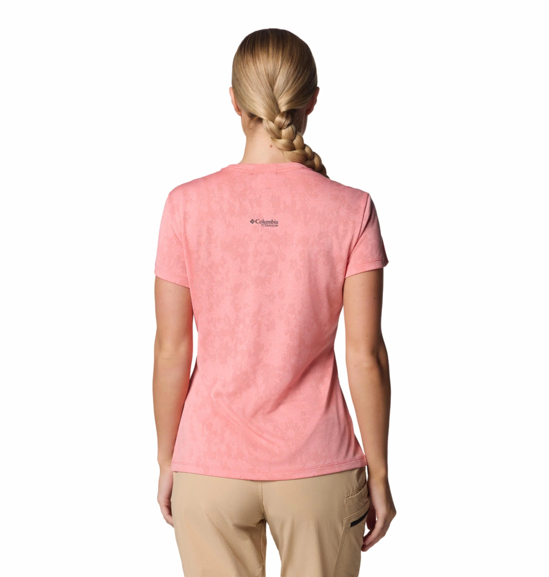 Columbia Women Pink Bluebird Canyon Short Sleeve Crew - Image 5