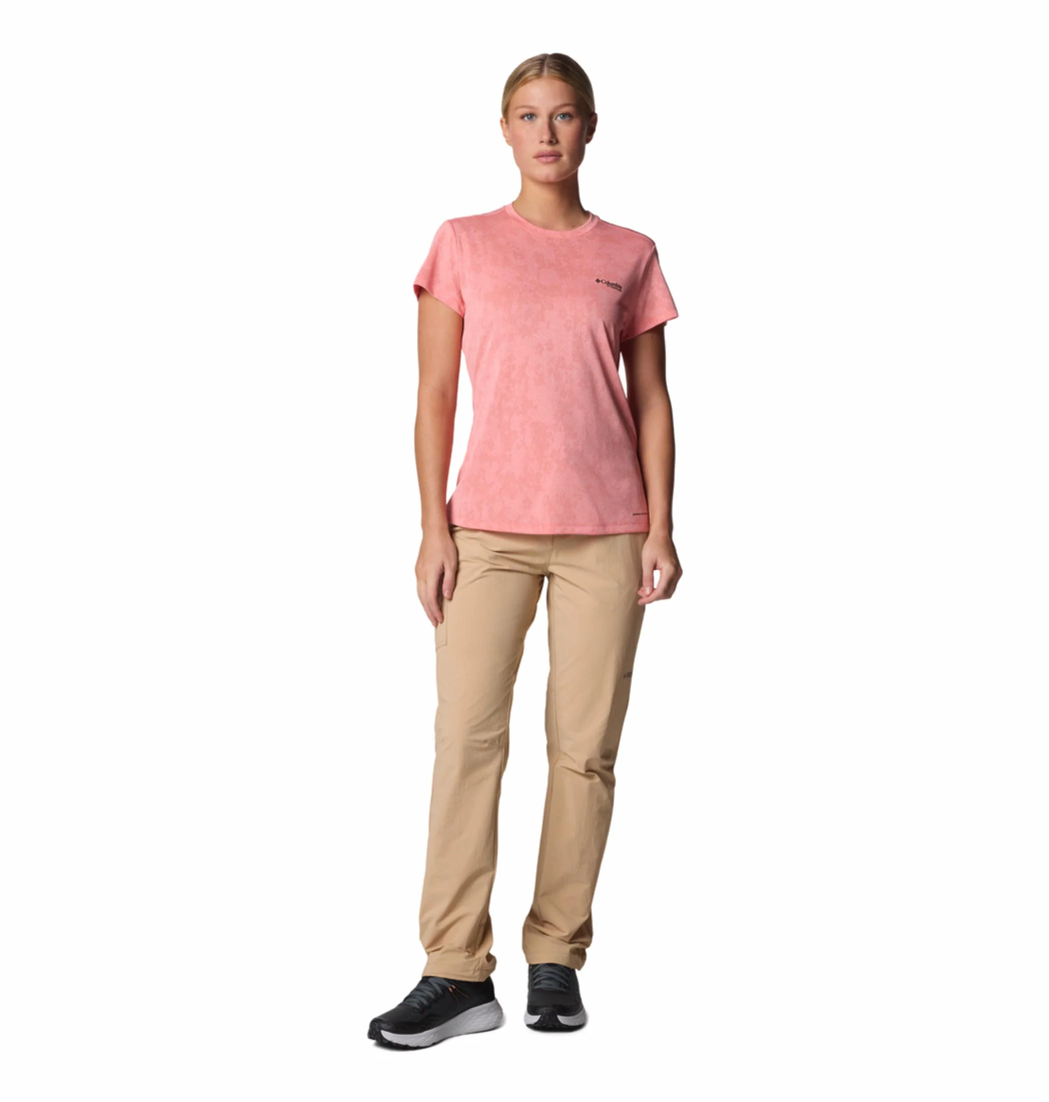 Columbia Women Pink Bluebird Canyon Short Sleeve Crew - Image 6