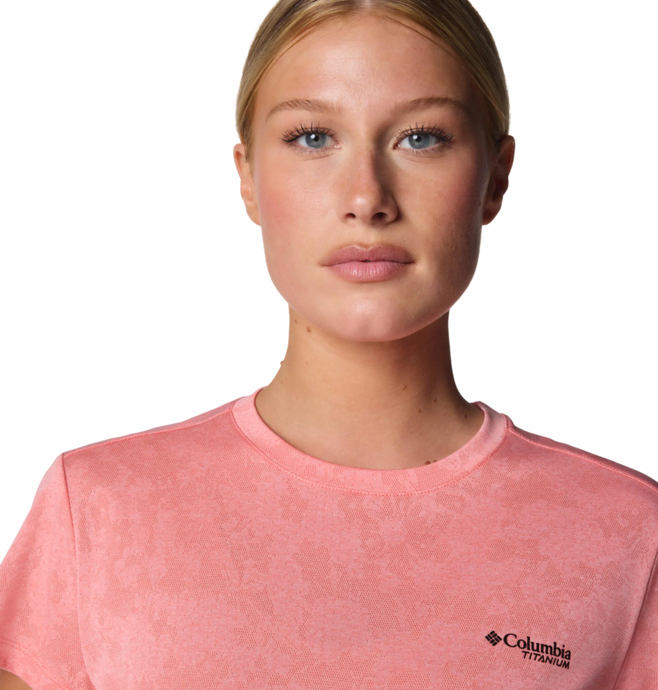 Columbia Women Pink Bluebird Canyon Short Sleeve Crew - Image 7