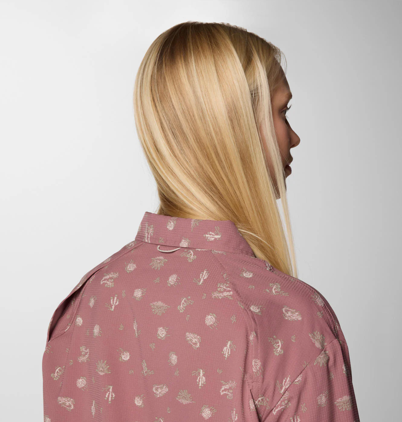 Columbia Women Red Silver Ridge Utility Patterned LS Shirt (Sun Protection) - Image 8