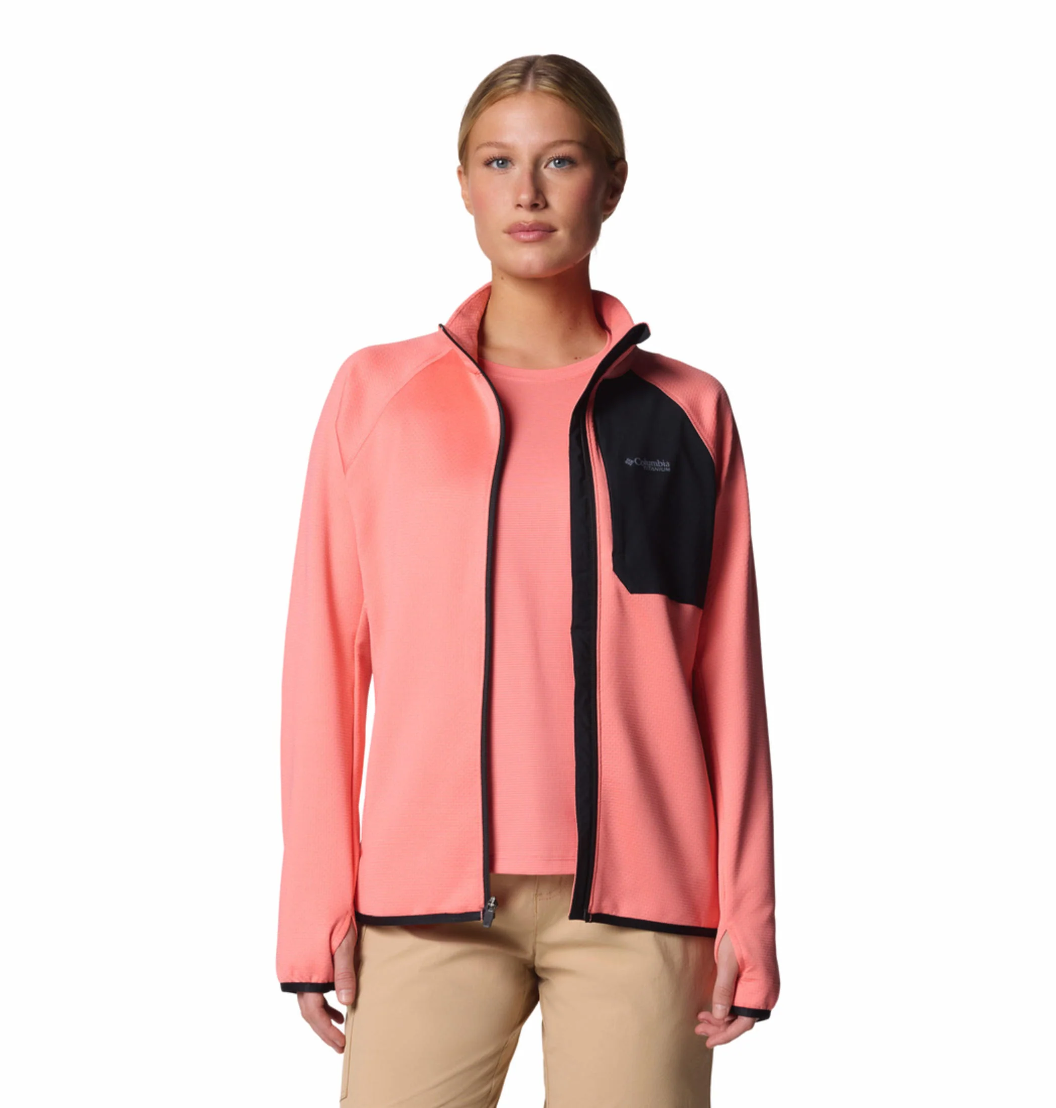 Columbia Women Pink Triple Canyon Grid Fleece FZ - Image 10
