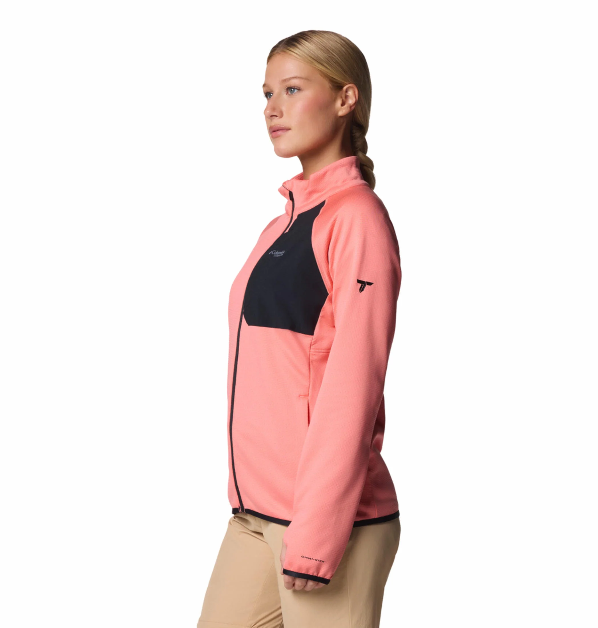 Columbia Women Pink Triple Canyon Grid Fleece FZ - Image 4