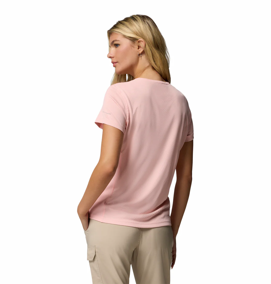 Columbia Women Pink Zero Rules Light SS Crew (Sun Protection) - Image 2