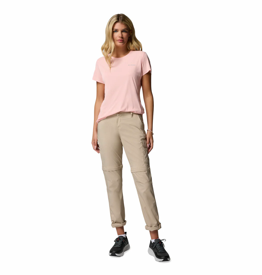 Columbia Women Pink Zero Rules Light SS Crew (Sun Protection) - Image 4