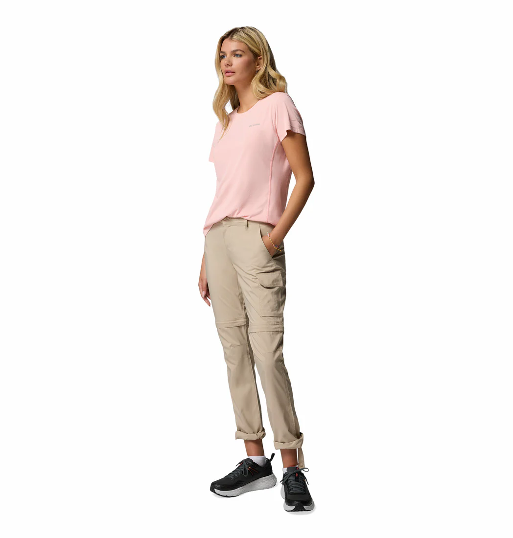 Columbia Women Pink Zero Rules Light SS Crew (Sun Protection) - Image 8