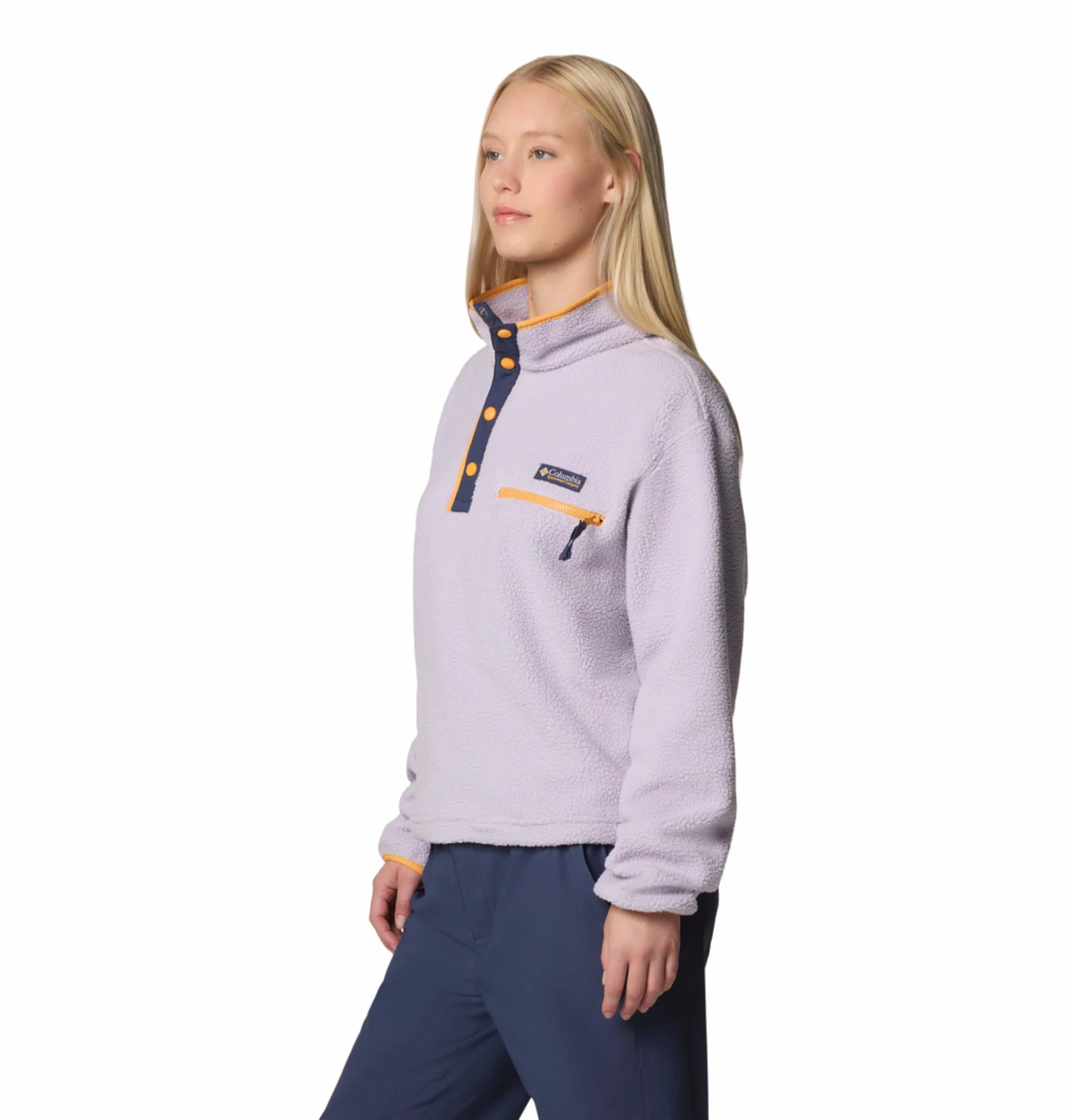 Columbia Women Purple Helvetia II Cropped Half Snap Fleece - Image 4