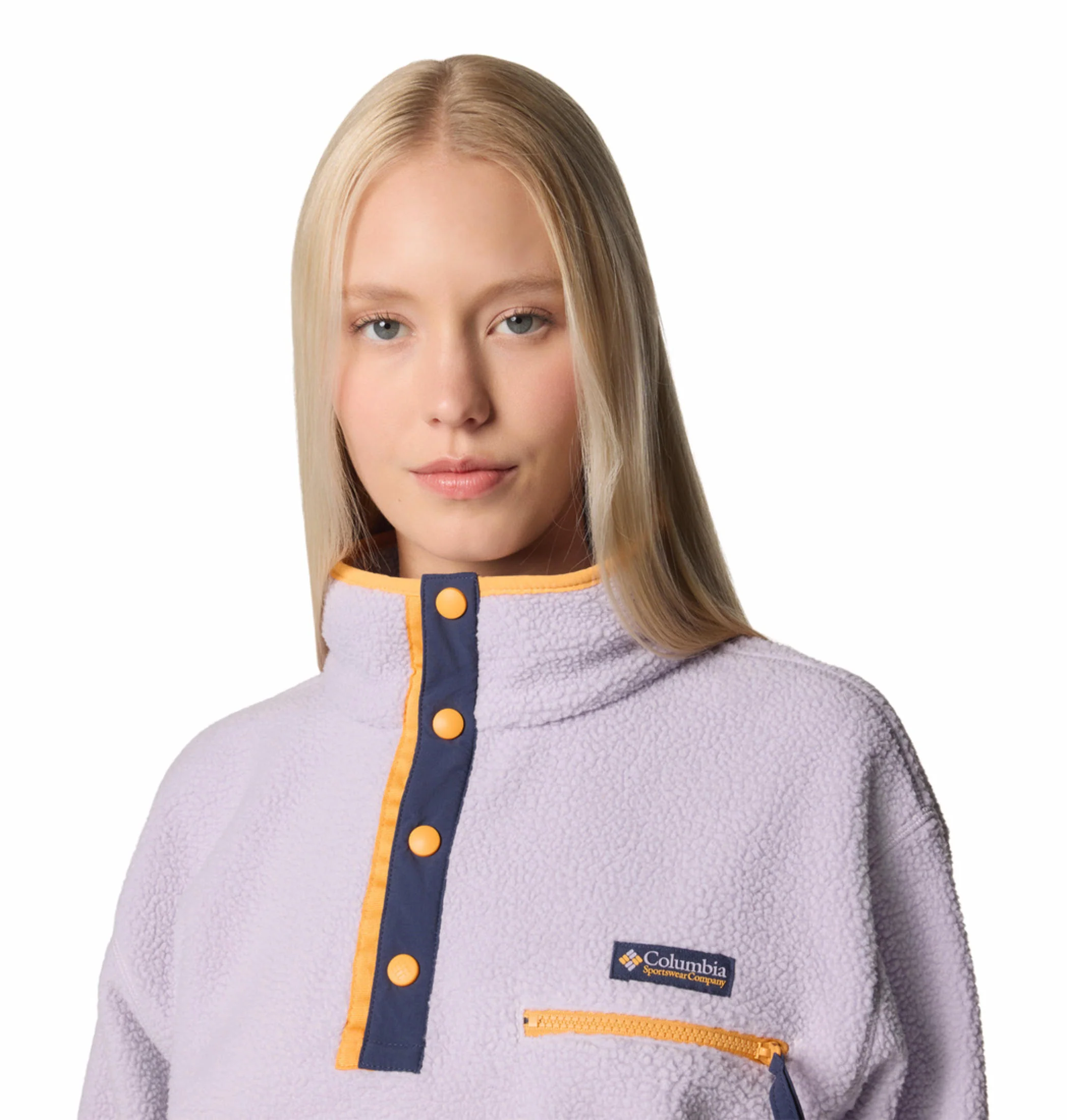 Columbia Women Purple Helvetia II Cropped Half Snap Fleece - Image 7