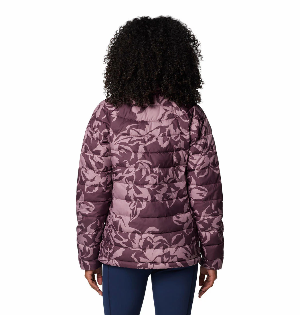 Columbia Women Red Powder Lite II Printed Full Zip Jacket - Image 2