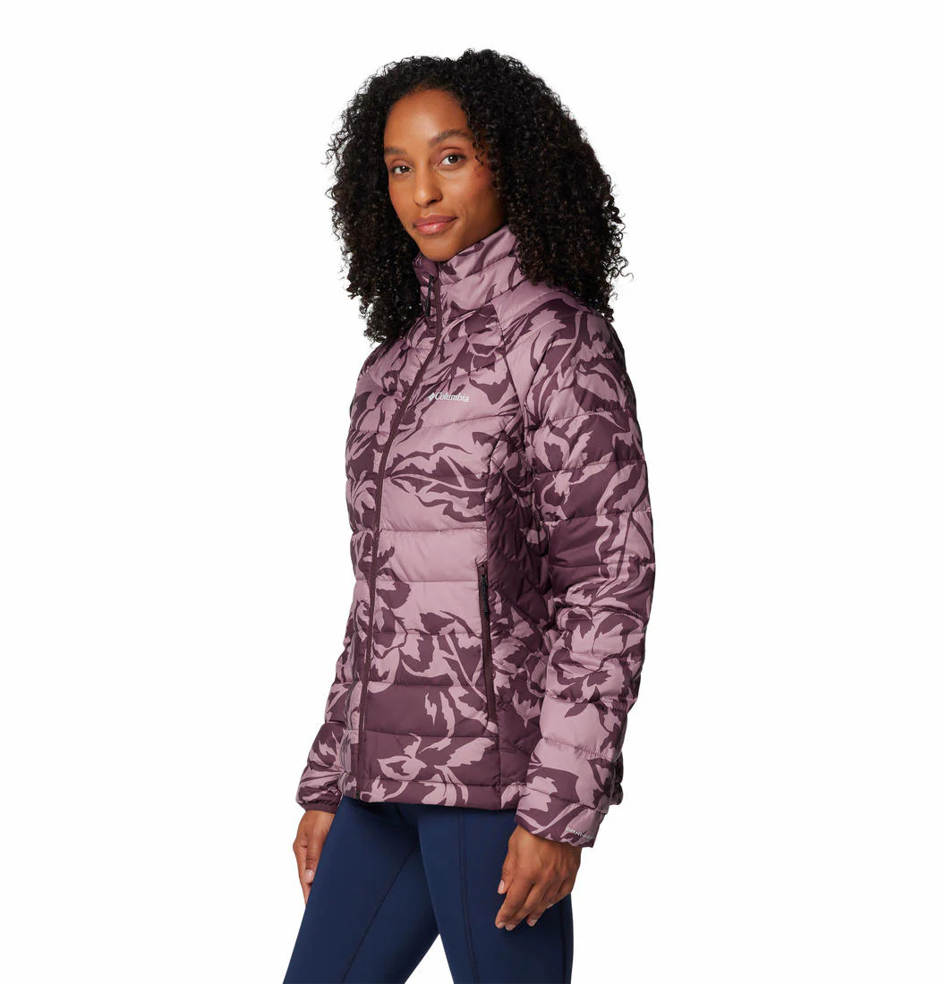 Columbia Women Red Powder Lite II Printed Full Zip Jacket - Image 3