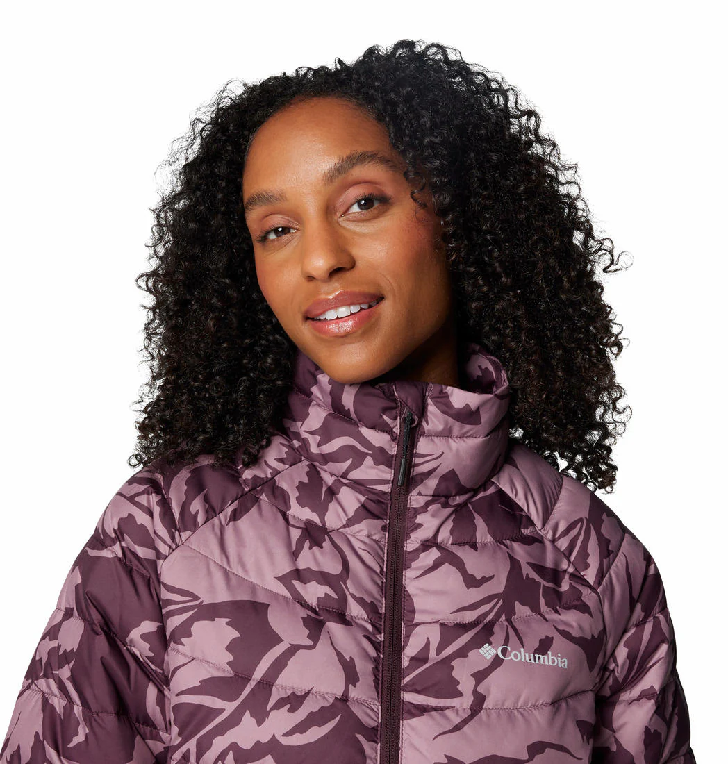 Columbia Women Red Powder Lite II Printed Full Zip Jacket - Image 5