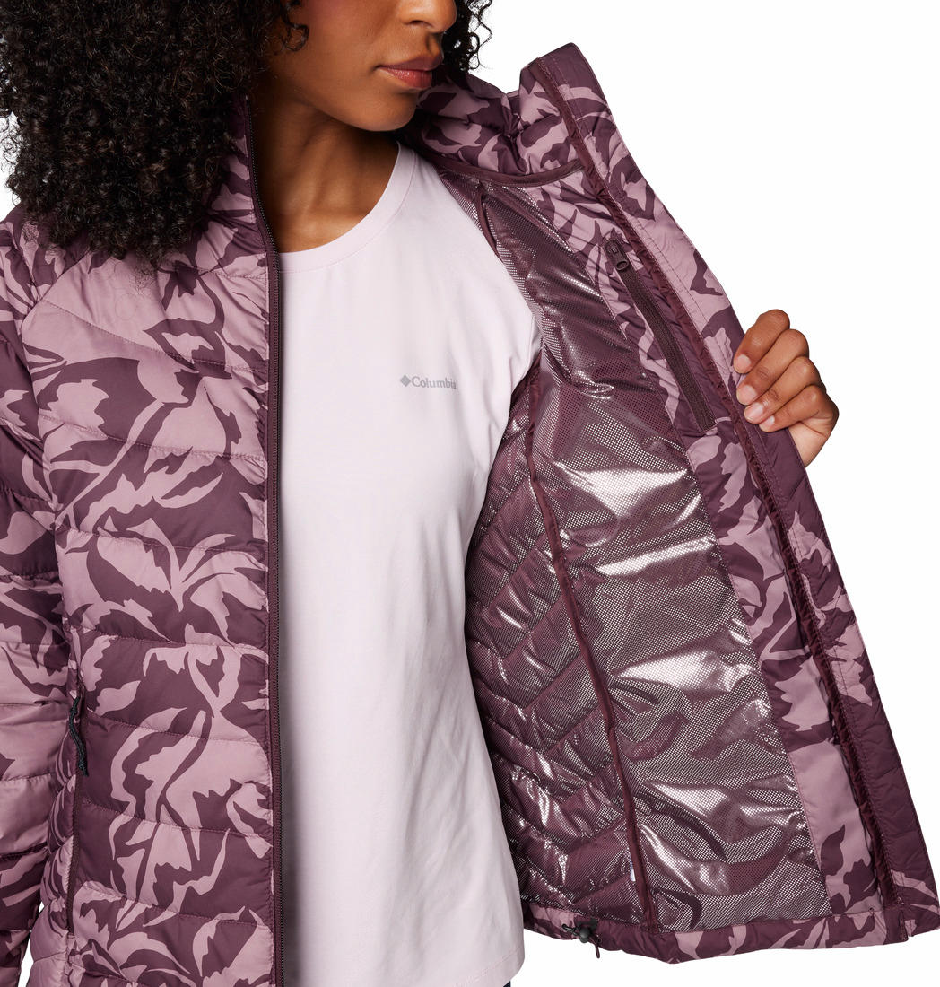 Columbia Women Red Powder Lite II Printed Full Zip Jacket - Image 6