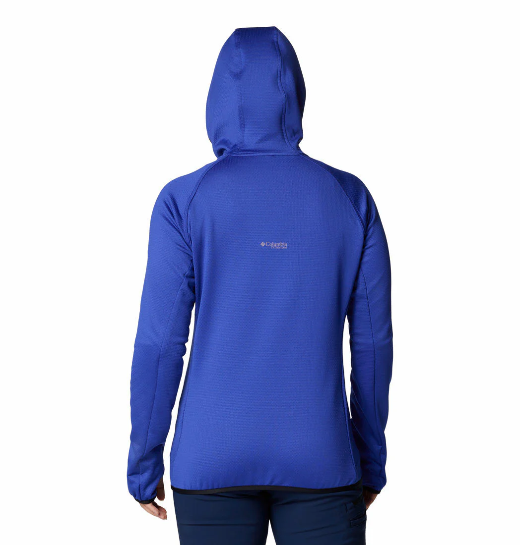 Columbia Women Blue Triple Canyon Grid Fleece Hooded FZ - Image 2
