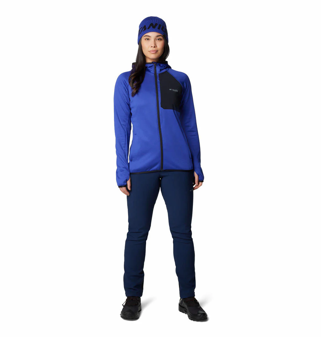 Columbia Women Blue Triple Canyon Grid Fleece Hooded FZ - Image 4